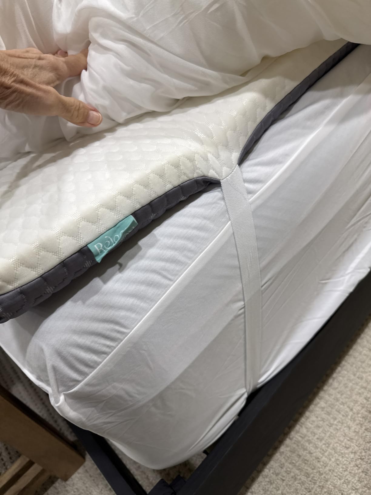 Releep 3 Inch Firm Mattress Topper Queen Size, Memory Foam Bed Topper with Soft & Firm Options for Back Pain Relief, Mattress Topper with 2-Sided Cover, Ergonomic 5-Zone Design, CertiPUR Certified customer photo 2