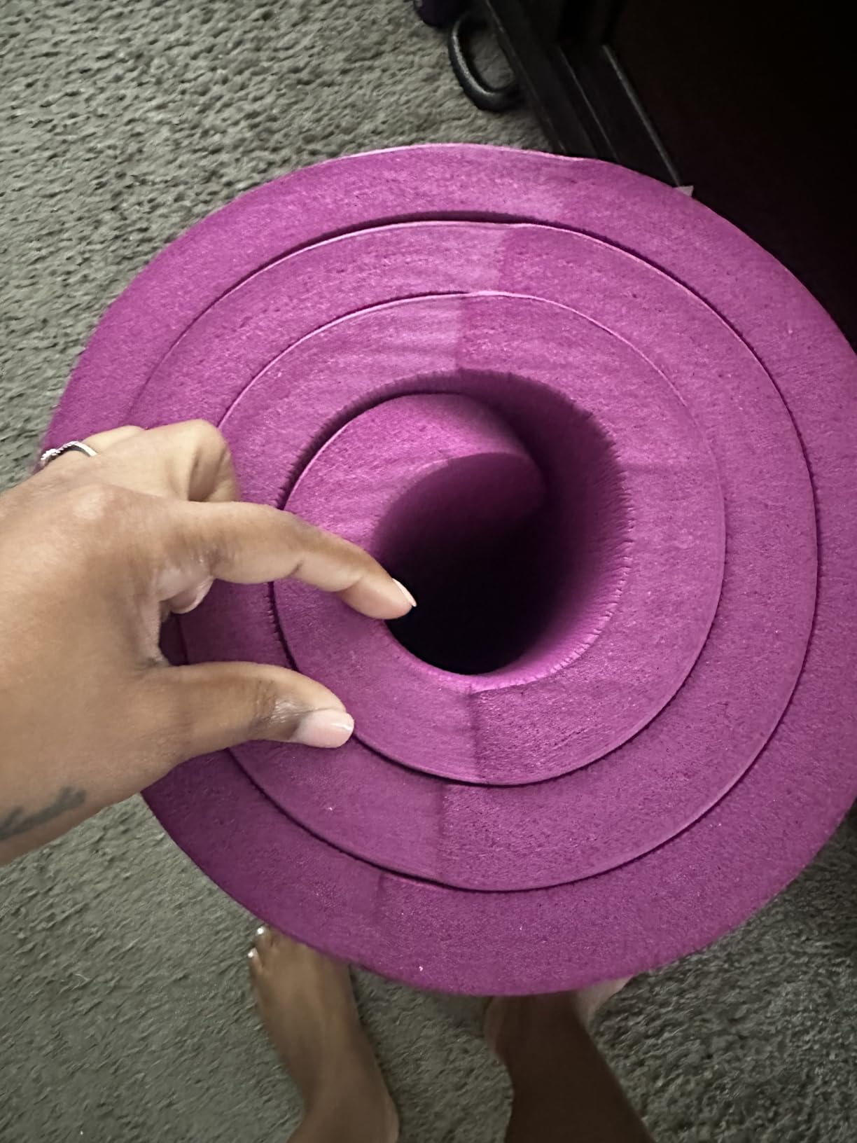 CAP Barbell 1-Inch High Density Exercise Yoga Mat with Strap | Multiple Colors customer photo 1