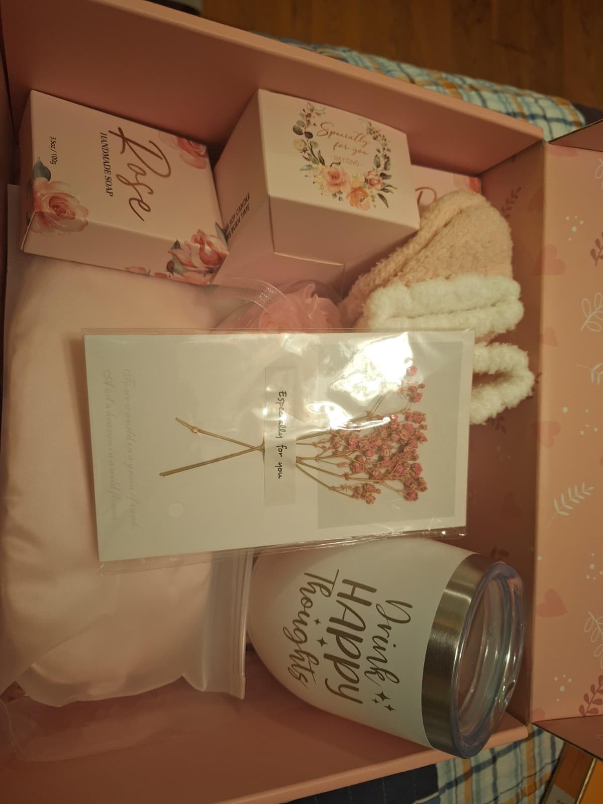 Birthday Gifts for Women Self Care Get Well Soon Gifts, Ocean Relaxing Spa Gift Basket Thinking of You Care Package with Flannel Blanket, Christmas Unique Gift for Her Mom Wife Grandma Friend Sister customer photo 1