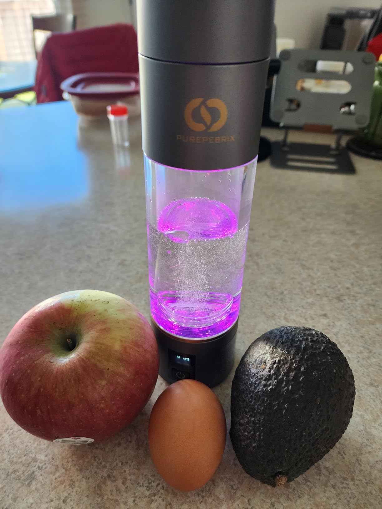 PUREPEBRIX Hydrogen Water Bottle Generator | IHSA Certified 6400 PPB Molecular Hydrogen | 10 OZ | 12-Hour Hydrogen Retention | Luxury Wellness Gift | SPE/PEM Hydrogen Water Machine | Dual-Mode (Grey) customer photo 1