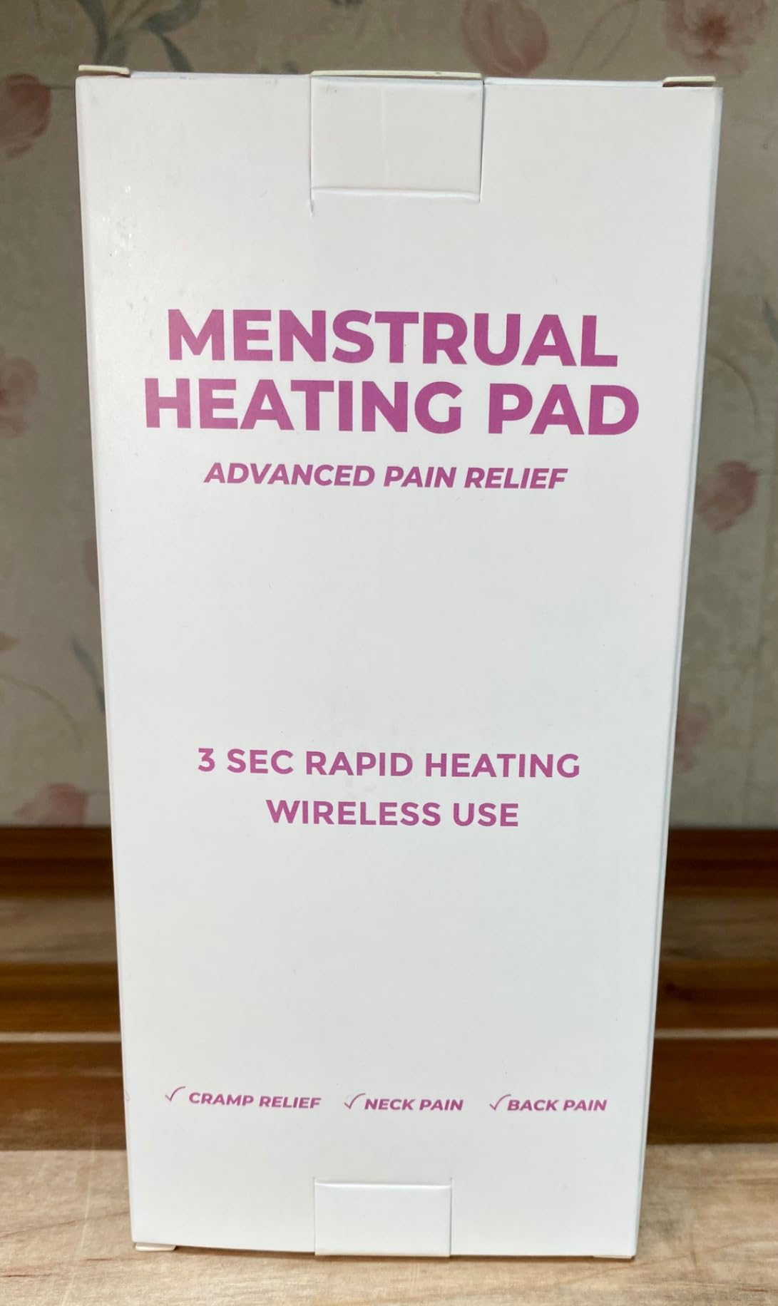 NOWWISH Heating Pad for Period Cramps Portable Electric Cordless Menstrual Heating Pad Rechargeable with 6 Heat Levels and 6 Massage Modes, Gifts for Women, Dorm Room Essentials for Girls, Pink customer photo 2
