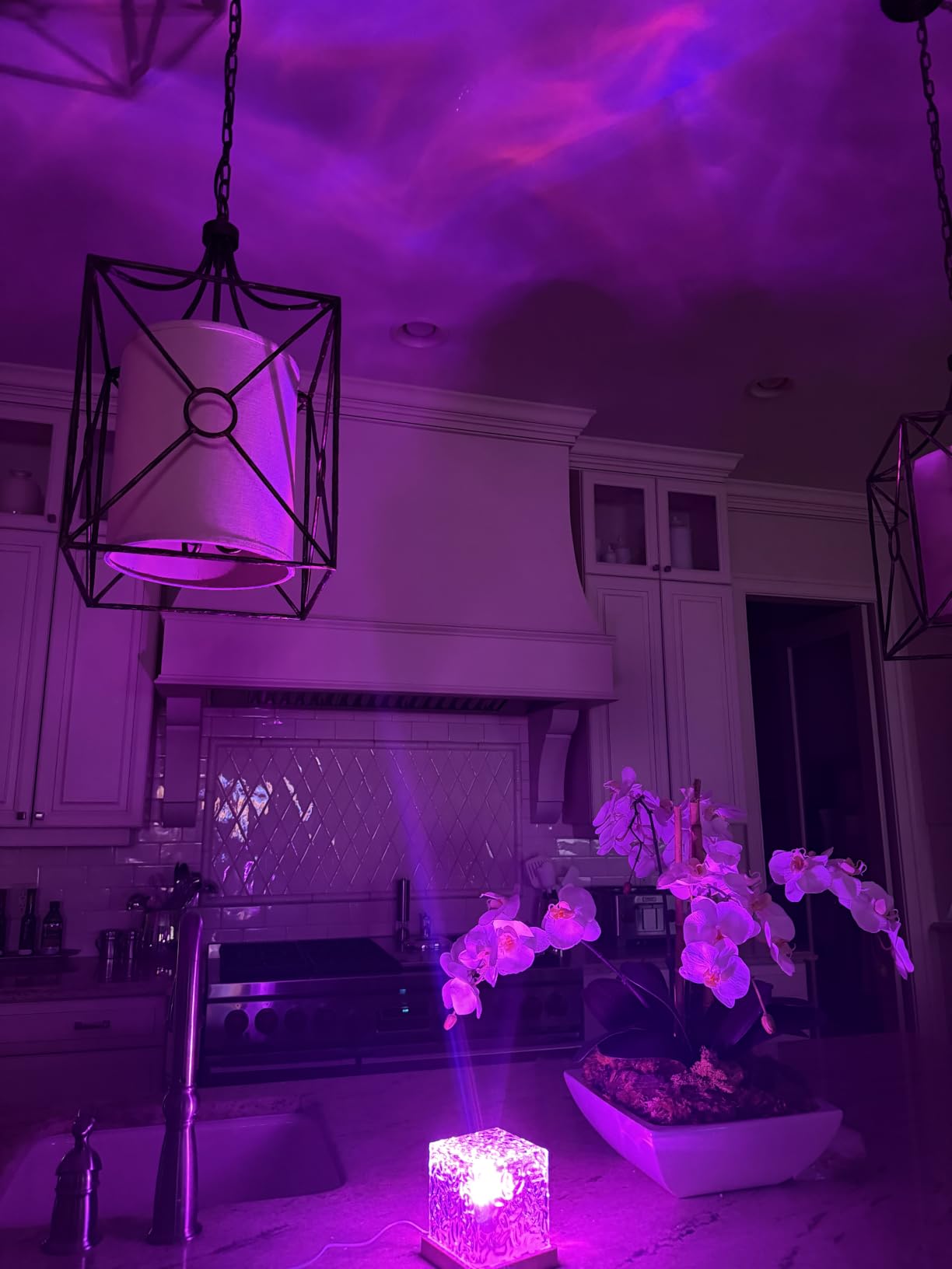 Ocean Wave Projector Light, 16-Color LED Shower Lamp with Remote, 3D Water Ripple Projection, Romantic Ambient Lighting for Kids Room, Relaxation, Bedroom, Bathroom & Night Light customer photo 1