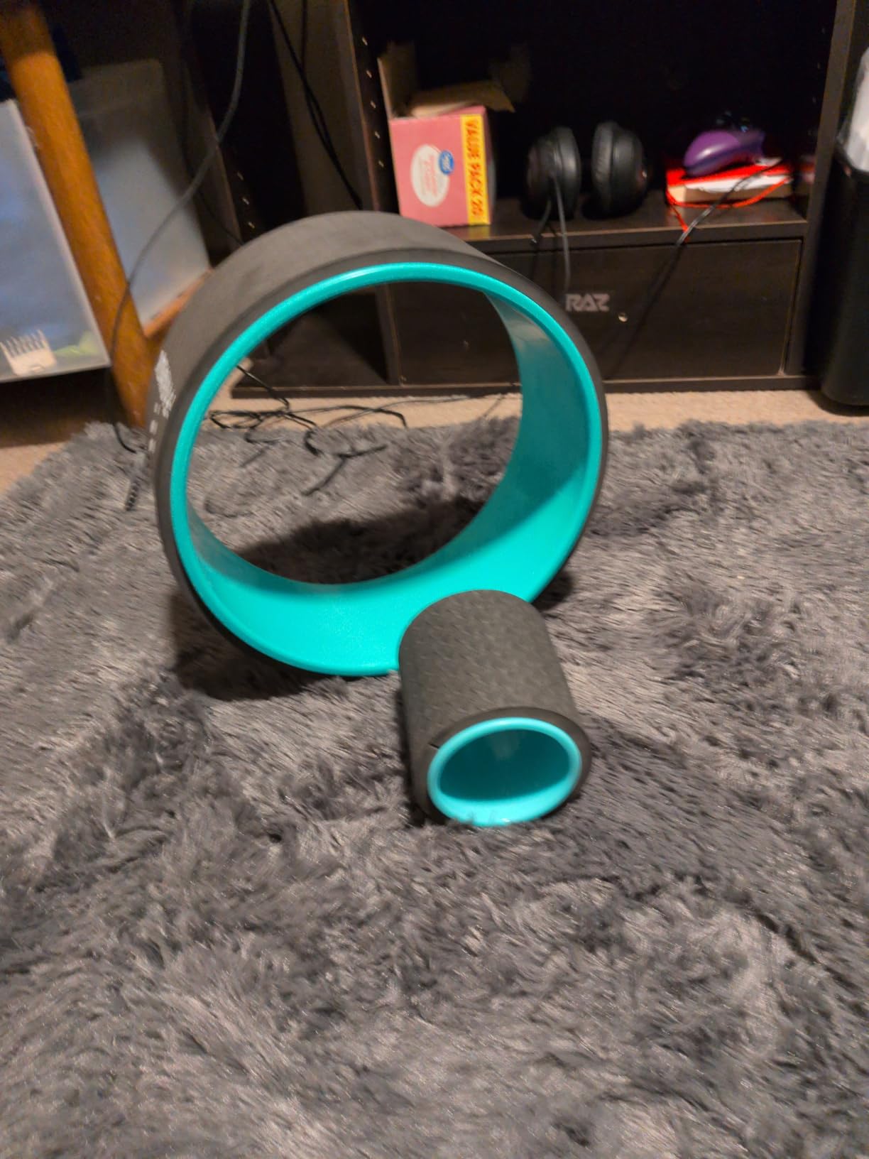 Yoga Wheel for Stretching & Flexibility to Help Back Aches & Tension, Deep Tissue Muscle Massage. Back Roller Wheel with Extra Cushion, Wider & Thickest Foam, Stretches and Strengthens Core Muscles customer photo 1