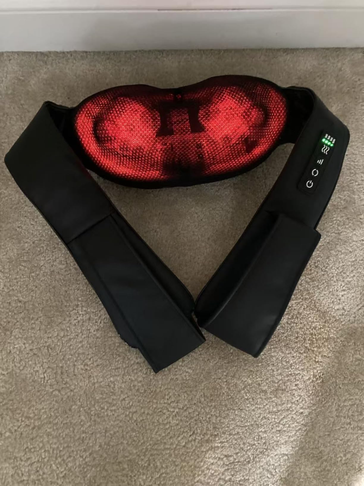 Cordless Shiatsu Neck and Shoulder Massager, Back Massager with Heat, Massage Deeper Tissue 4D Kneading Massage for Shoulder, Neck and Back, Use at Home, Office, Car - Gifts for Fathers Day Dad Gift customer photo 2