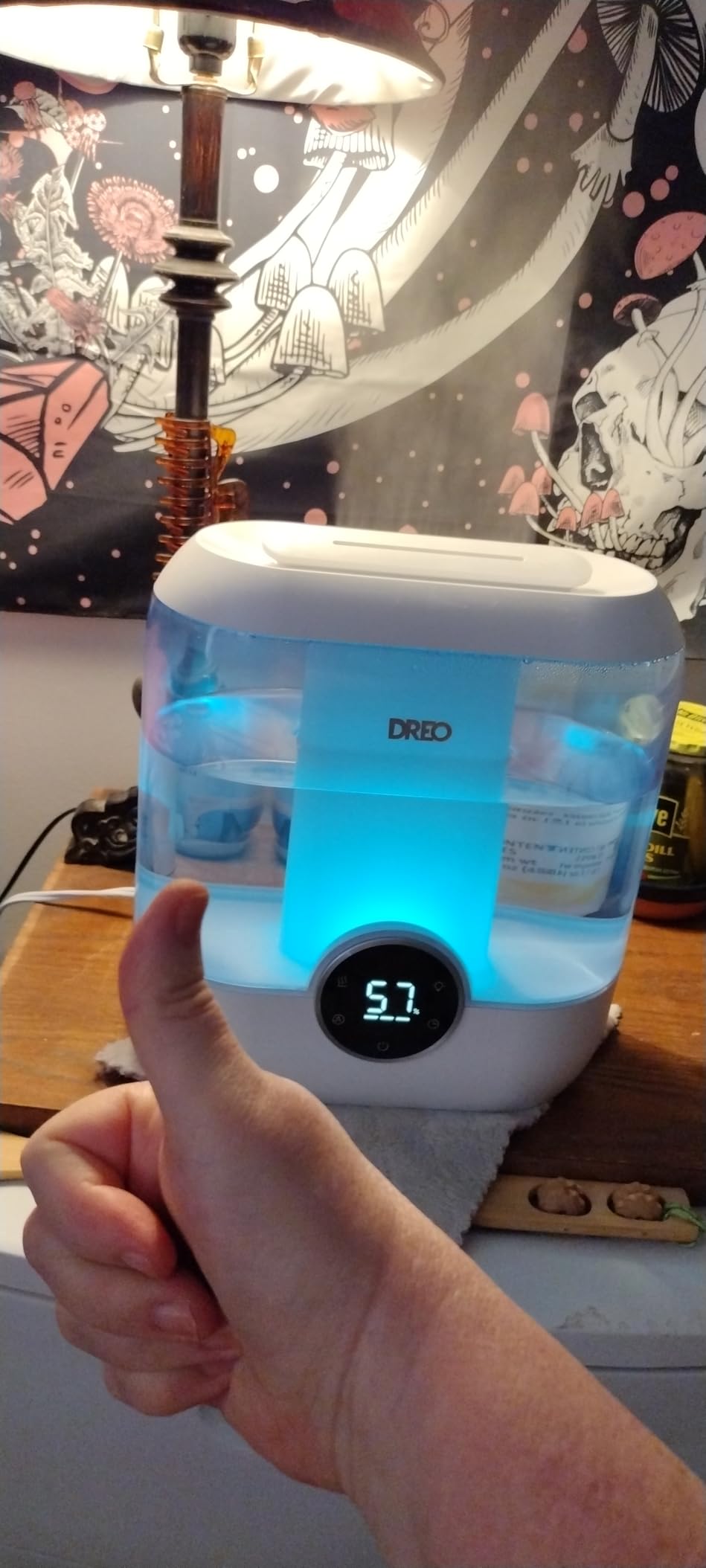 DREO 6L Humidifiers for Bedroom, 60H Runtime, 28 dB Quiet, HM524 | Precise Humidity Control, Easy to Refill & Clean, Nightlight, Cool Mist Humidifiers for Large Room, Baby Nurseries & Plants customer photo 2