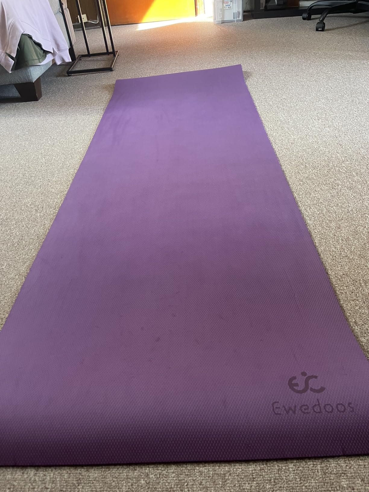 Ewedoos Eco Friendly Yoga Mat Thick TPE Yoga Mat Non Slip Yoga Mats Anti-tear Exercise Workout Mat for Women Men Kids Yoga, Pilates and Fitness customer photo 1