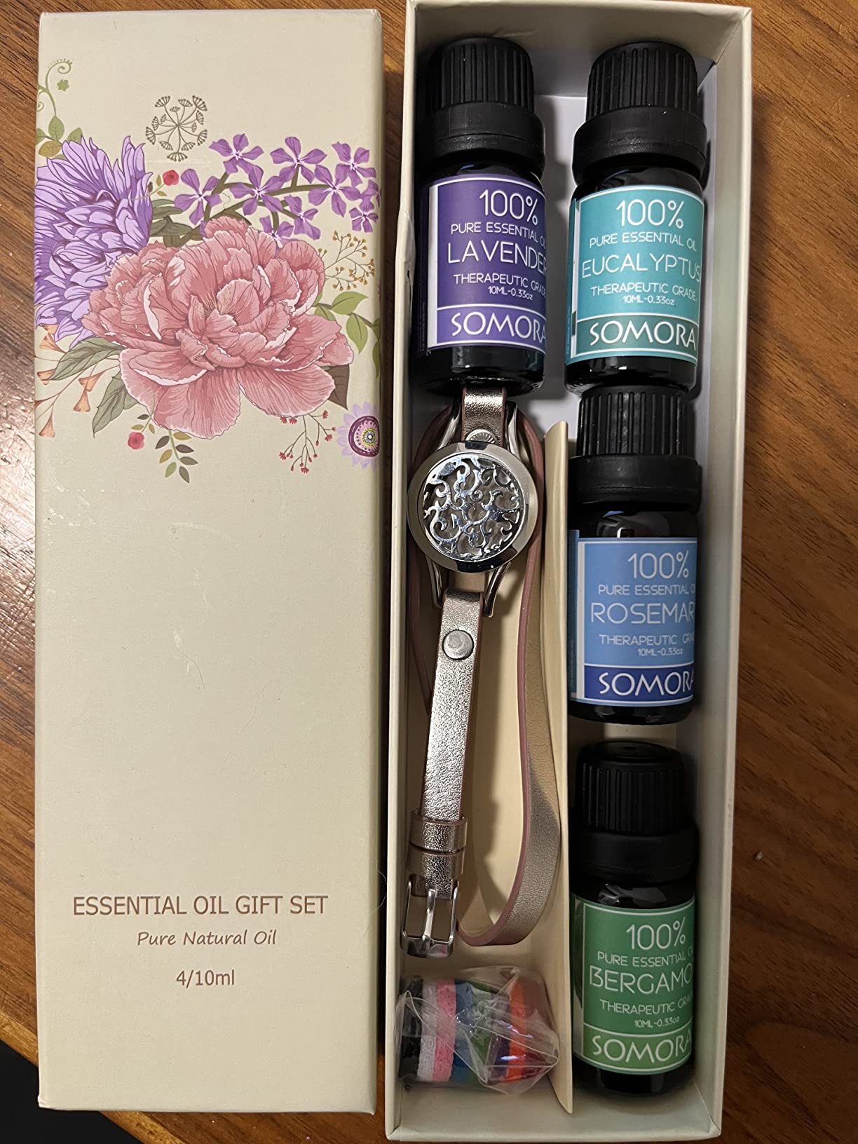Birthday Gifts for Women Mom, Aromatherapy Diffuser Bracelet Gift Set, Gold customer photo 2