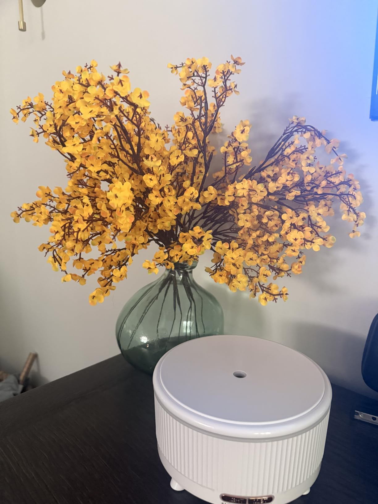 20-Hour Long-Lasting Aromatherapy, 500ML Large Essential Oil Diffuser: Ultrasonic Cool Mist Humidifier with Remote Control, 7 Color Lights, Timer, Auto-Off for Home/Bedroom/Yoga (White) customer photo 1