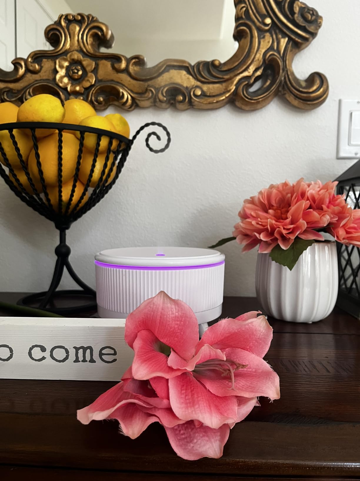 20-Hour Long-Lasting Aromatherapy, 500ML Large Essential Oil Diffuser: Ultrasonic Cool Mist Humidifier with Remote Control, 7 Color Lights, Timer, Auto-Off for Home/Bedroom/Yoga (White) customer photo 2
