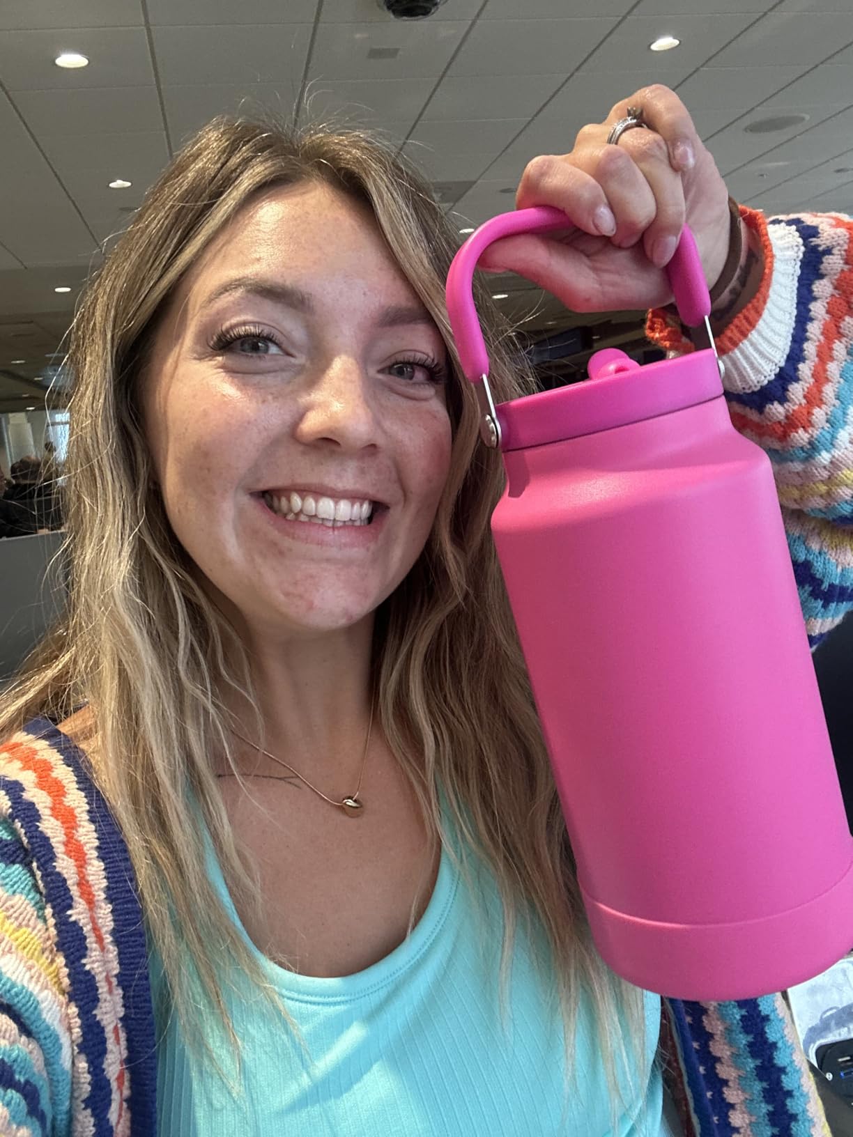 Simple Modern Trek Pivot | Half Gallon Water Bottle Jug with Handle & Boot | Interchangeable Straw & Chug Lids | Large Insulated Stainless Steel | Sports Camping Outdoors | 64oz, Lavender Mist customer photo 1
