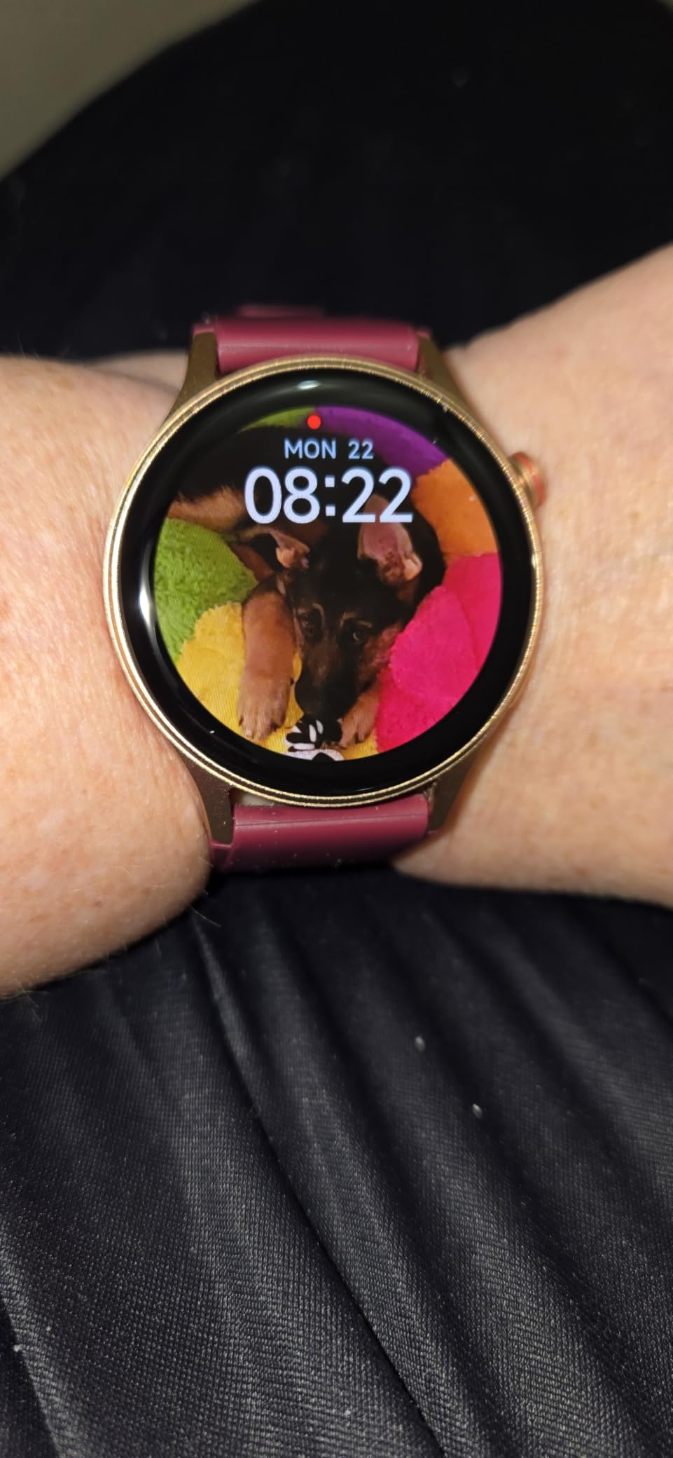 Smart Watch for Women, Answer/Make Call, 1.32'' AMOLED Ultra-Clear Screen Fitness Tracker with Heart Rate/Sleep/SpO2 Monitor, Smartwatch for iPhone/Samsung/Android, 110+ Sport Modes, 3ATM Waterproof customer photo 1