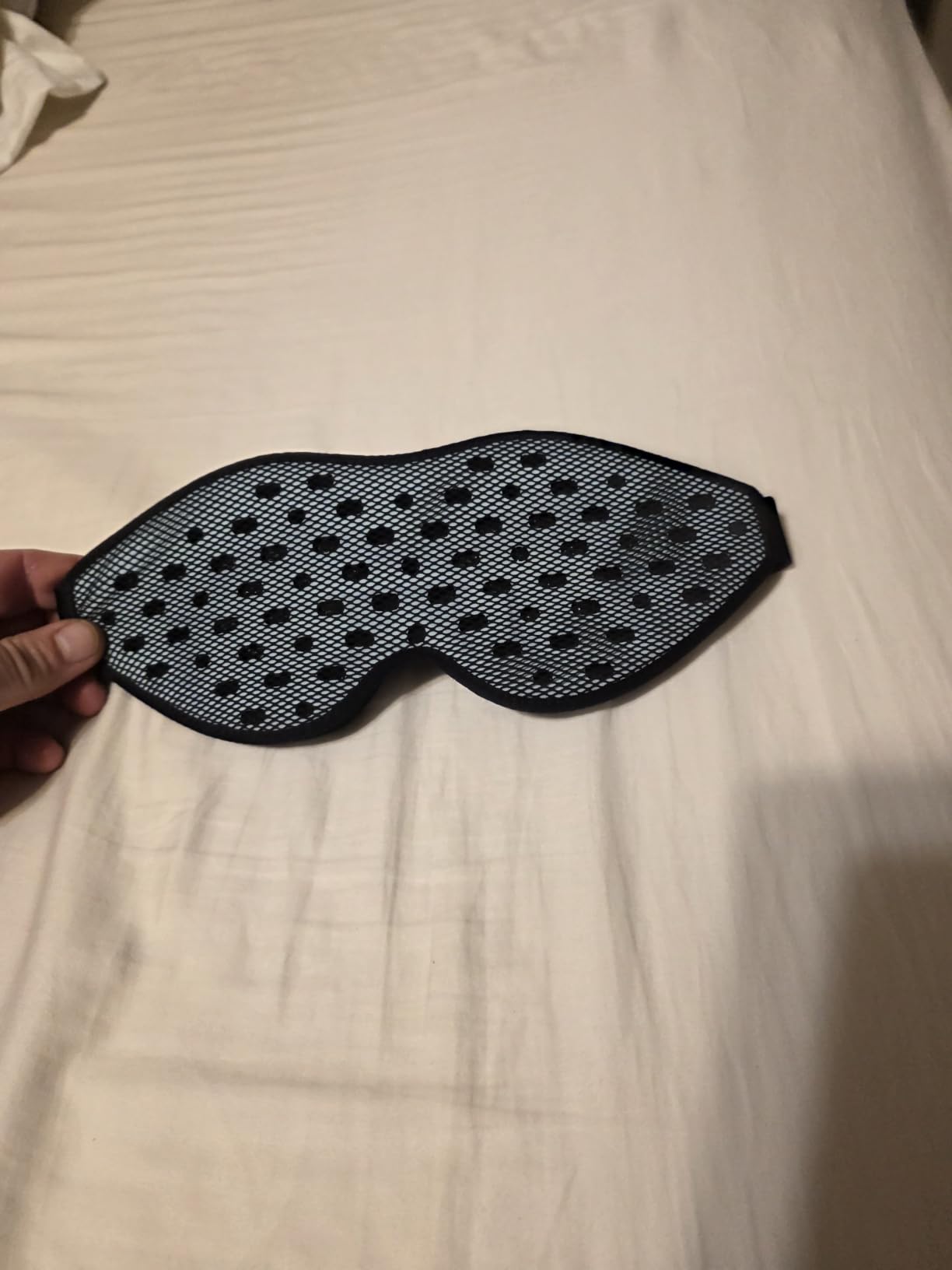 LitBear Breathable Sleep Mask, 3D Eye Mask Sleep for Side Sleepers Women Men, Light Blocking Sleeping Mask with Adjustable Strap, Soft Lightweight Eye Cover for Travel, Night Work, Nap, Office - Blue customer photo 1