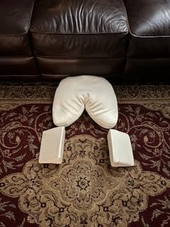 Syrinx Meditation Cushion Set - Zafu Yoga Floor Pillow with Knee Support Pads, Buckwheat Hull Filling, Carry Bag & Zabuton-Style Base customer photo 1