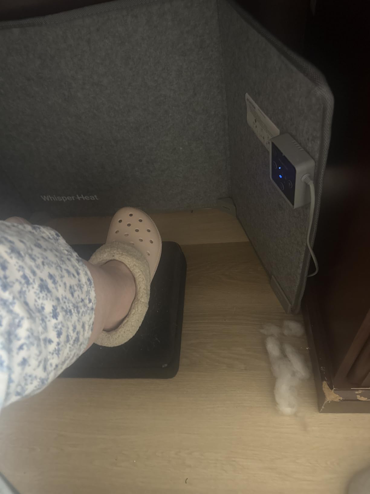 WHISPERHEAT Under Desk Warmer - Silent and Energy Efficient - Personal Under Desk Heater for Legs and Feet - for Office and Home - with Thermostat and Timer customer photo 1