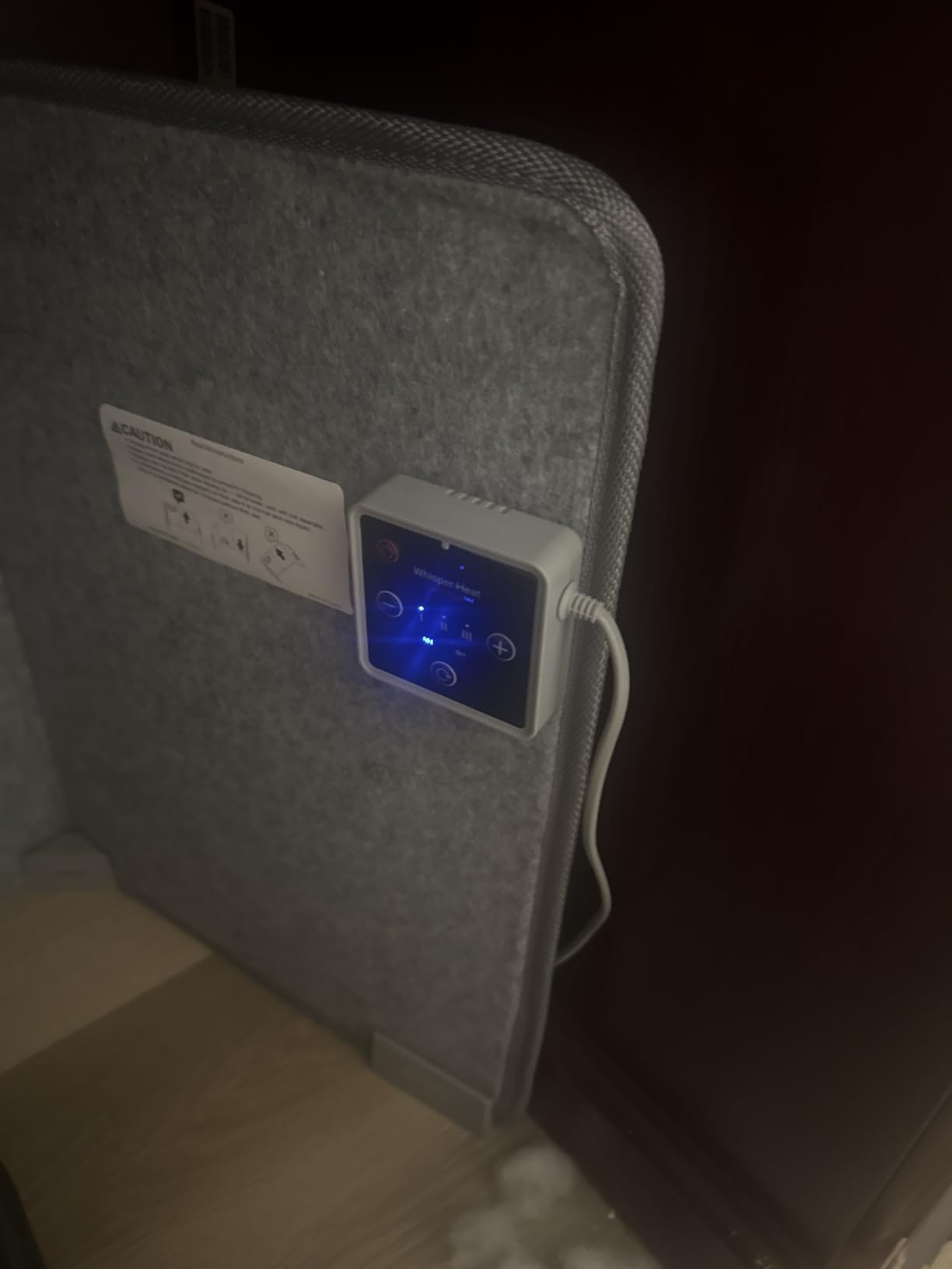 WHISPERHEAT Under Desk Warmer - Silent and Energy Efficient - Personal Under Desk Heater for Legs and Feet - for Office and Home - with Thermostat and Timer customer photo 2