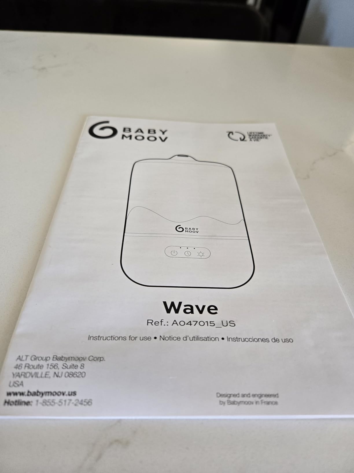 Babymoov Wave 3-in-1 Baby Humidifier, Easy Cleaning, Top Fill, XL Capacity for Large Bedroom and Nursery, Night Light & Essential Oil Diffuser (Baby Registry Essential) customer photo 2