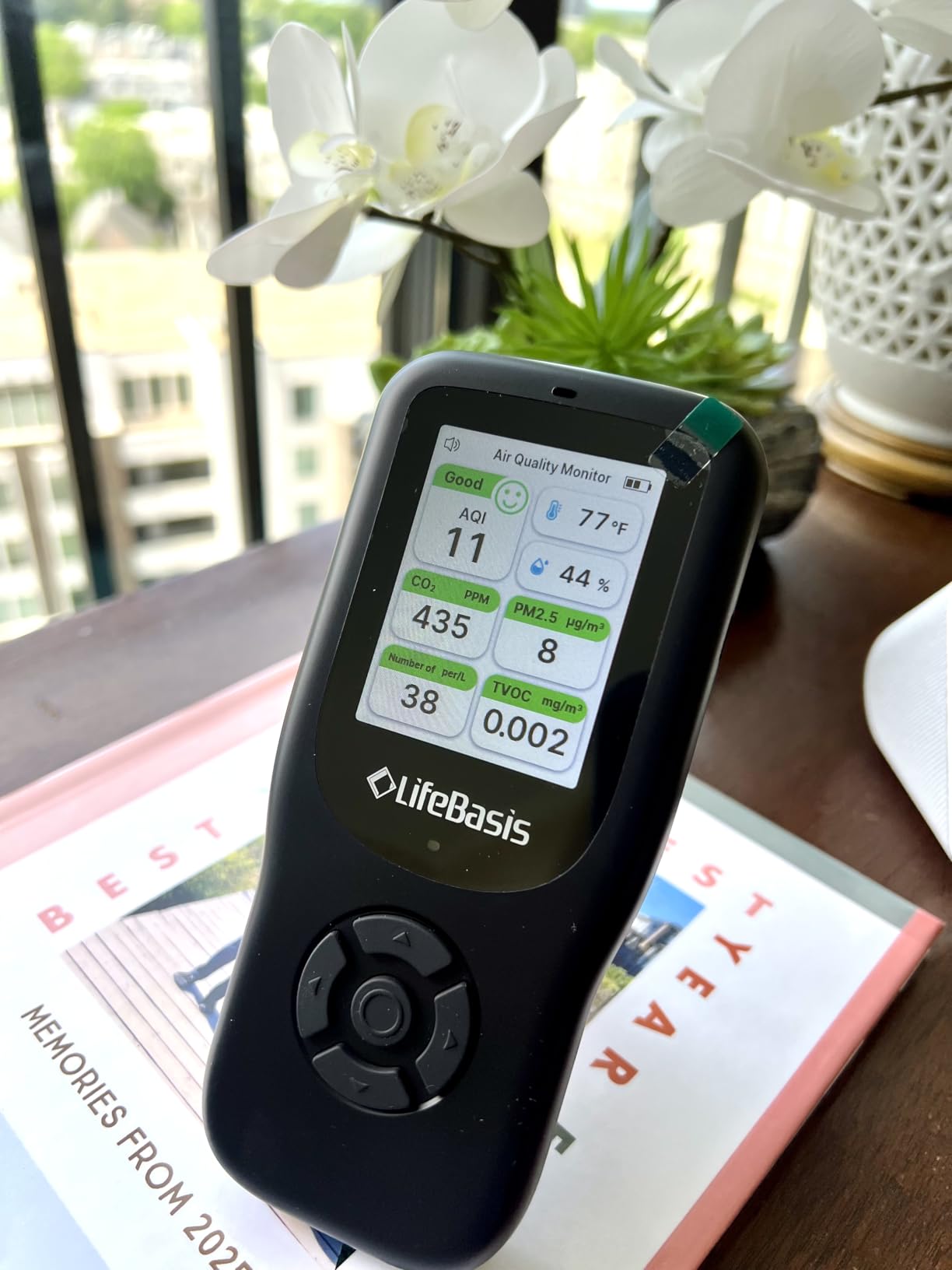 LifeBasis Air Quality Monitor Indoor, 11-in-1 Air Quality Detector customer photo 1