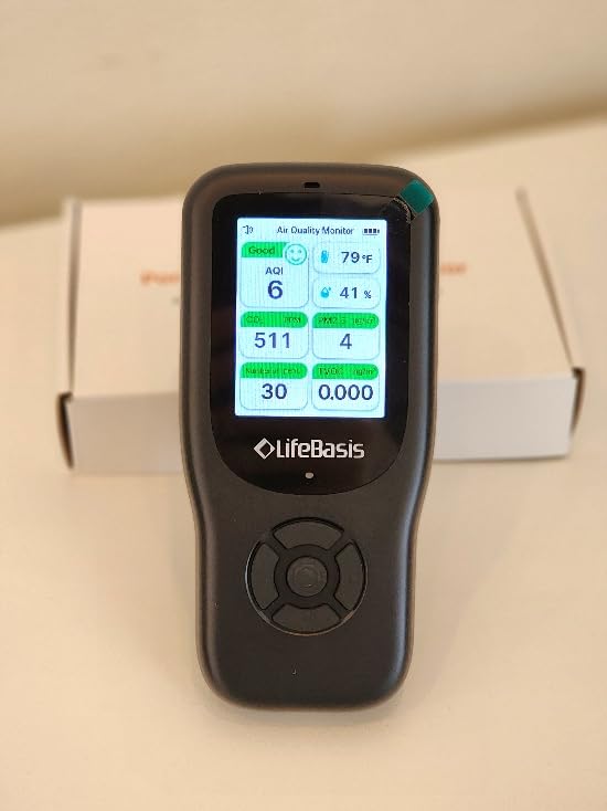 LifeBasis Air Quality Monitor Indoor, 11-in-1 Air Quality Detector customer photo 2
