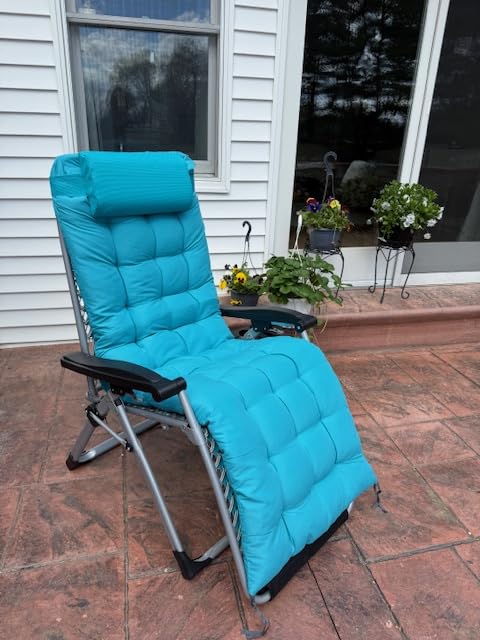 Suteck Oversized Zero Gravity Chair, 500LBS 33In XXL Outdoor Recliner Chairs | w/Removable Cushion&Headrest, Camping Lounge Chair w/ Upgraded Lock&Footrest, Reclining Patio Chairs for Indoor Outdoor customer photo 1