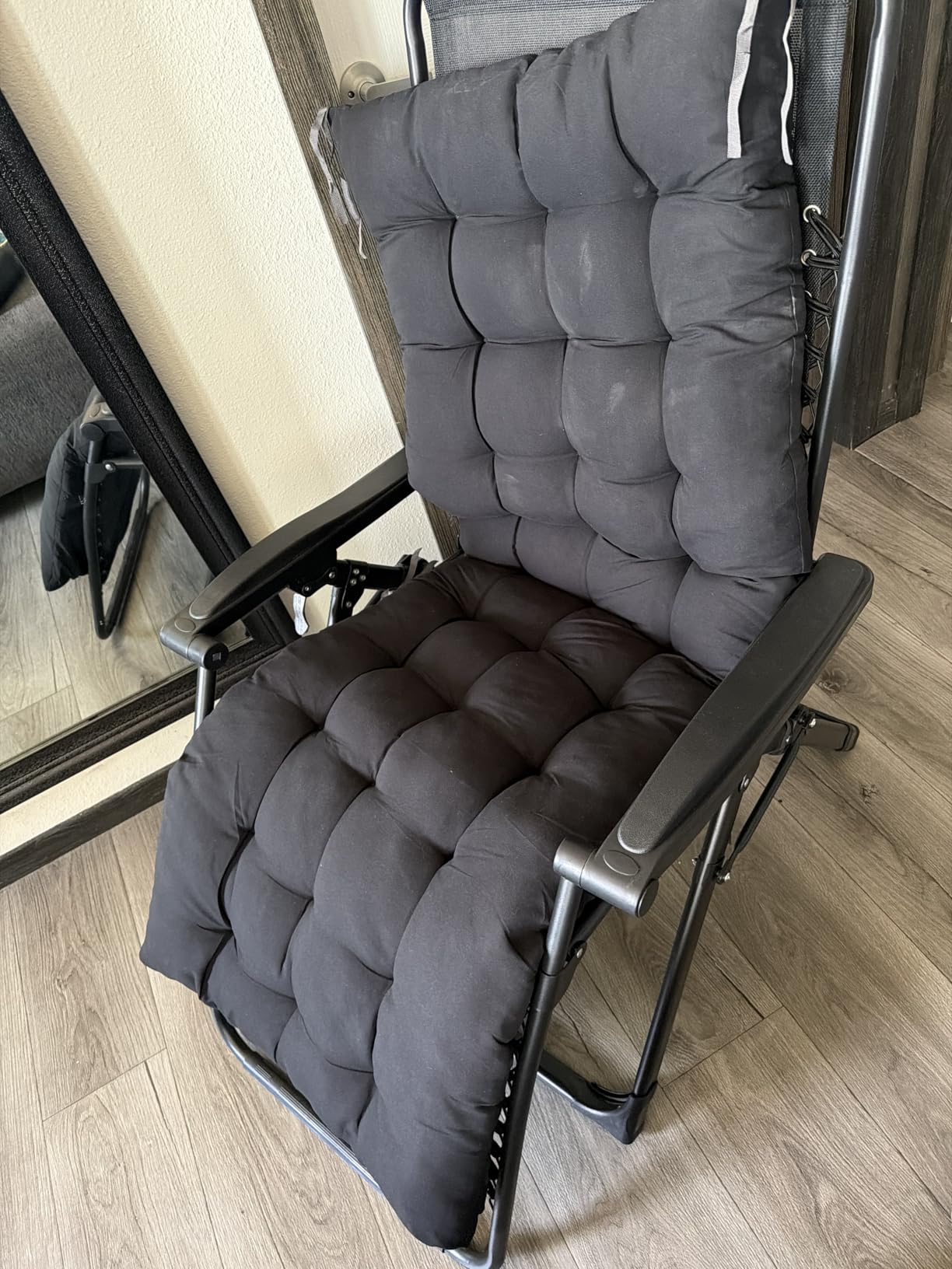 Suteck Oversized Zero Gravity Chair, 500LBS 33In XXL Outdoor Recliner Chairs | w/Removable Cushion&Headrest, Camping Lounge Chair w/ Upgraded Lock&Footrest, Reclining Patio Chairs for Indoor Outdoor customer photo 2