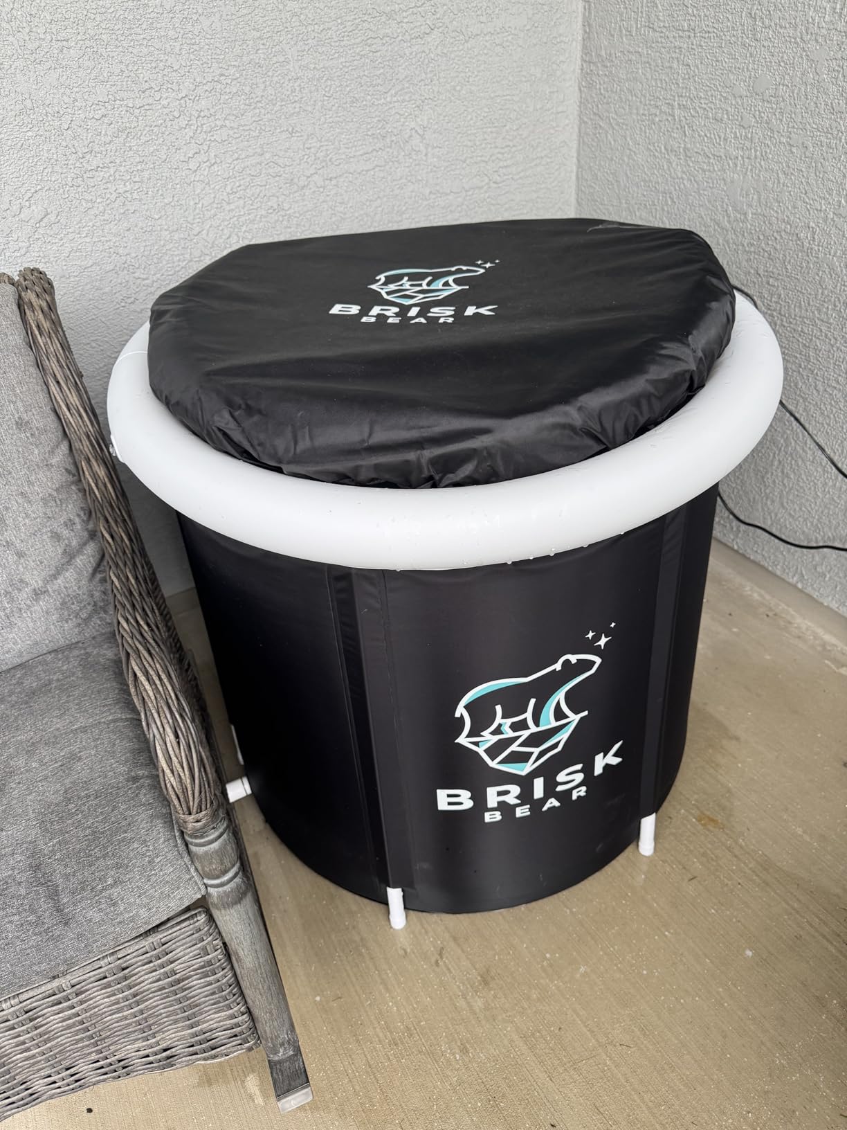 XL Oval Ice Bath Tub for Athletes with Cover by Brisk Bear - Extra Large Cold Plunge Tub for Recovery - Ice Tub with Digital Timer, Thermometer & Reusable Ice Molds customer photo 2