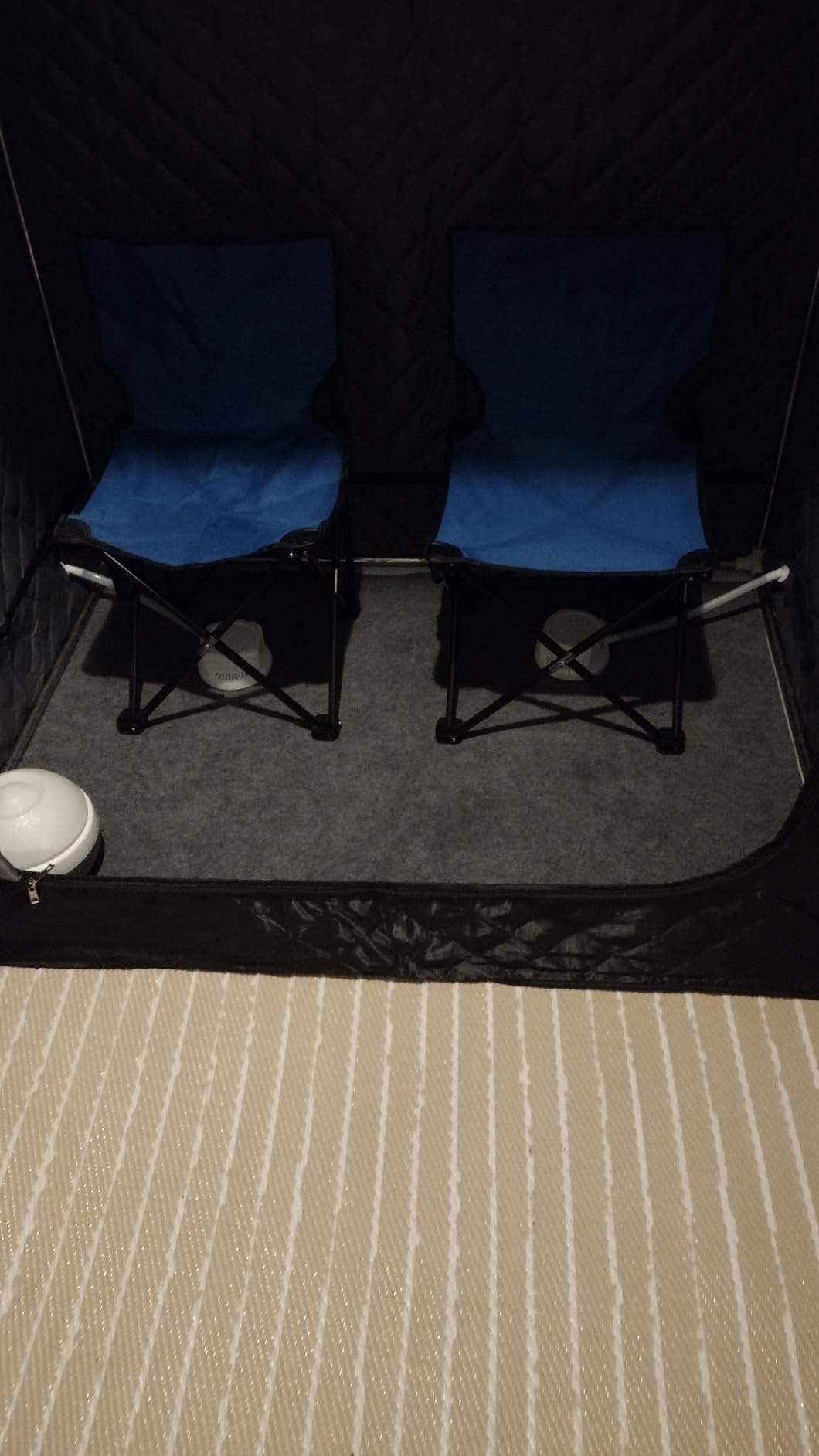 Manastin 2 Person Portable Steam Sauna for Home, 1 or 2 Person Full Body Home Spa with 2 Foldable Chairs, 9 Levels of Sauna Tent with Remote Control customer photo 2