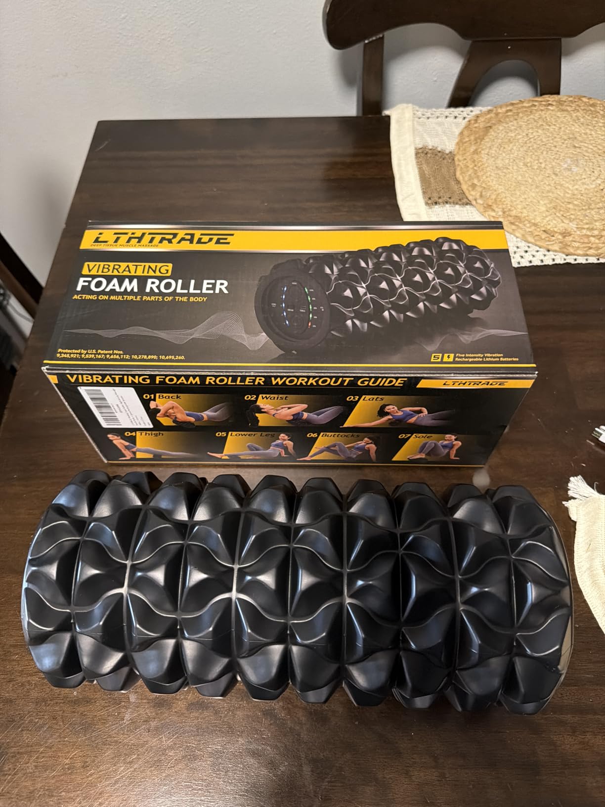 Vibrating Foam Roller, High Density Massage Roller for Back Pain Relief & Muscle Recovery and Physical Therapy, 5-Speed Rechargeable Exercise Roller, 2 Modes customer photo 1