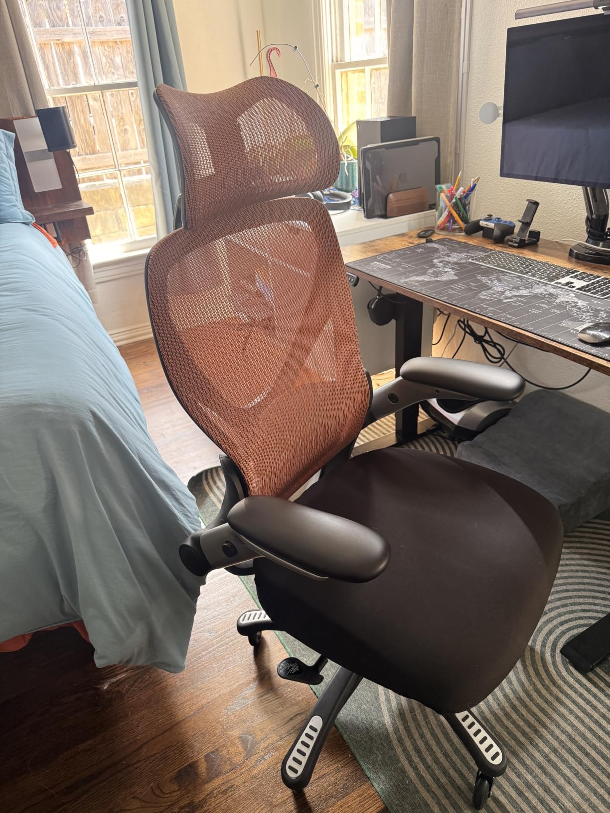 ELABEST X100 Ergonomic Mesh Office Chair with Footrest, Big and Tall Home Desk Chair with 5D Flip-Up Arms, Adjustable 3D Lumbar Support,Gaming & Executive Computer Chairs customer photo 1