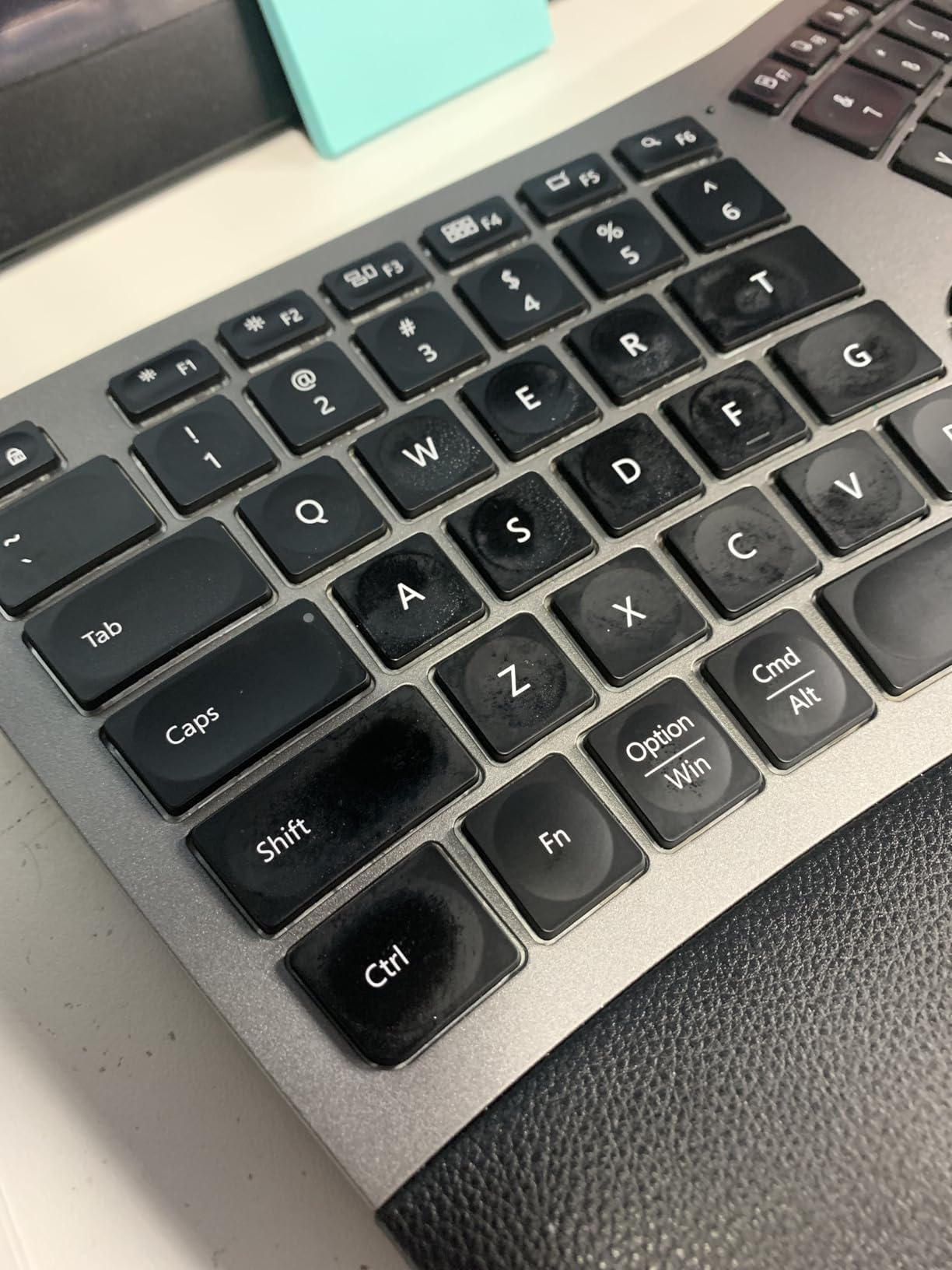 Backlit Bluetooth Ergonomic Keyboard, ProtoArc EK01 Plus Full Size Wireless Split Keyboard with Dual Bluetooth and USB, Cushioned Wrist Rest, Rechargeable for Windows/Mac/Android, Grey Black customer photo 2