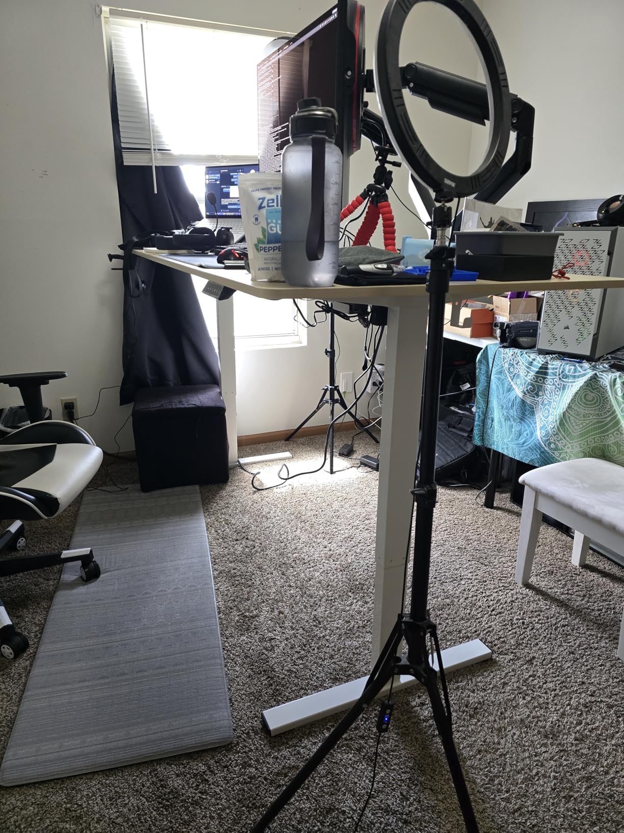 Adjustable Standing Desk, Large 79x31 Inches Stand Up Desk with Cable Management, Home Office Computer Desk 2 Box Packaging with Memory Preset & Cup Holder, Black customer photo 2