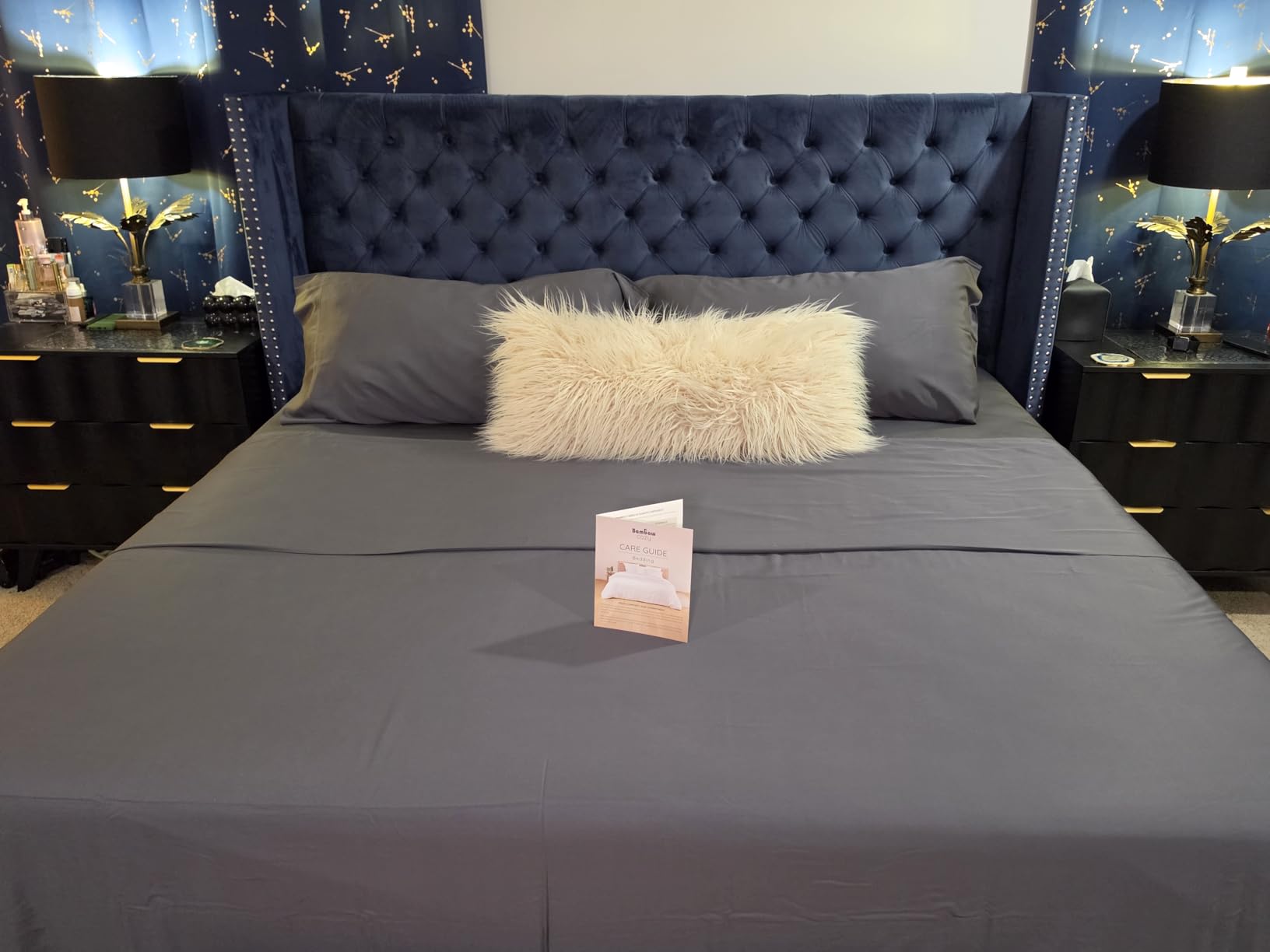Bambaw 100% Viscose Derived from Bamboo Sheets Queen Size Set - 4pcs Cooling Sheets Queen Size, Perfect for Hot Sleepers, with Deep Pockets, Fits Up to 16'' with Elastic Corner Straps (Ivory) customer photo 1