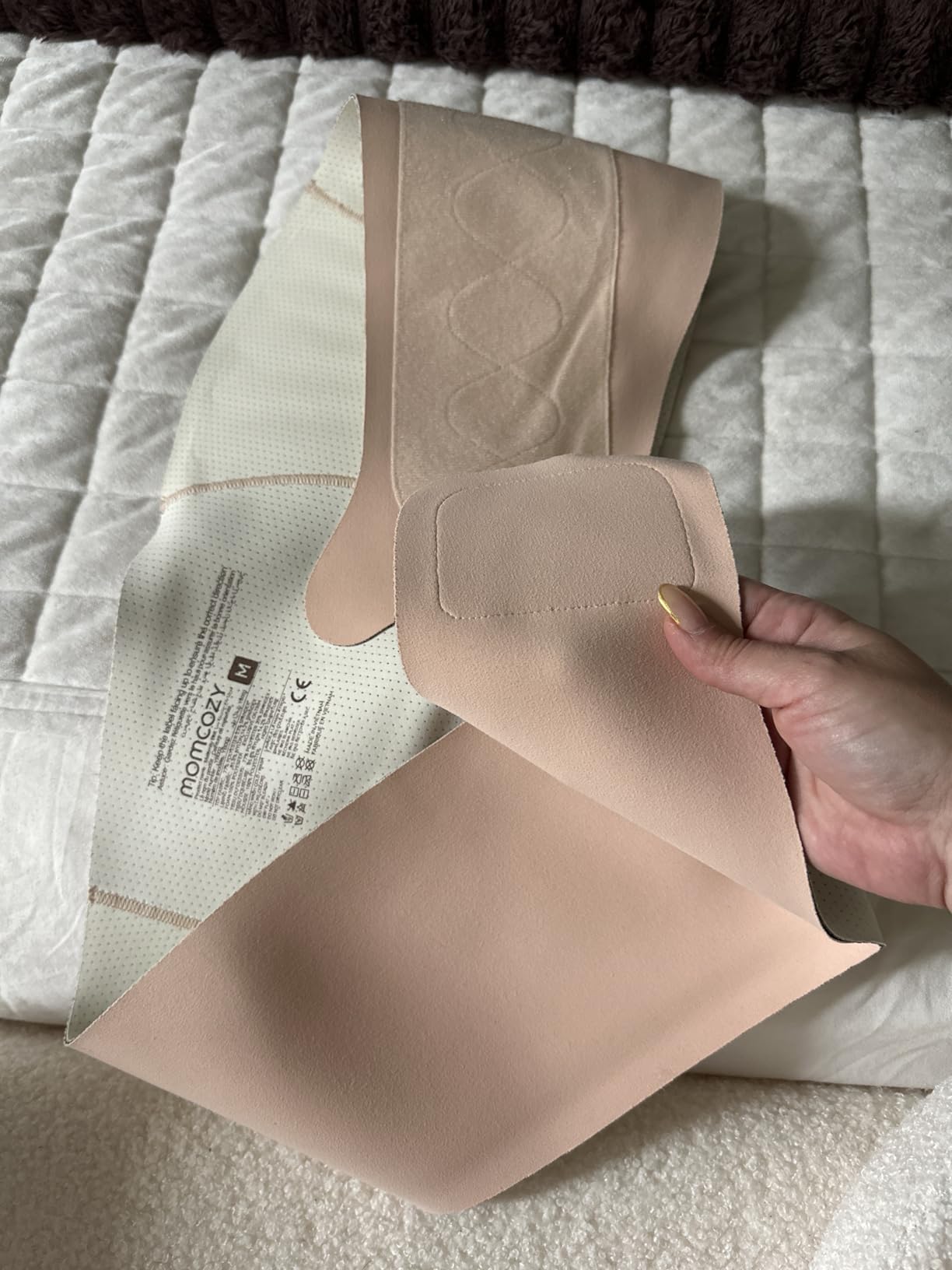 Momcozy Belly Bands for Pregnant Women, One-Piece & Portable Pregnancy Belly Band with Ergonest Back Support & Breathable Fabric - Adjustable Maternity Belt for Small/Round/High-Carrying Belly customer photo 1