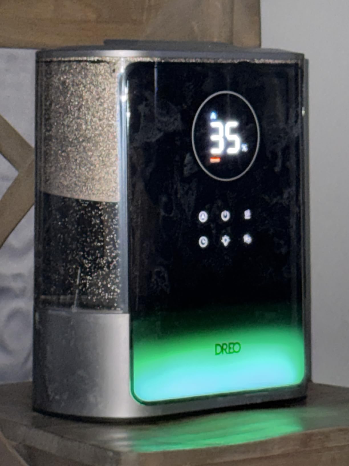 DREO 8L Smart Humidifier Large Room 600ft², HM717S, 80H Runtime Supersized Warm and Cool Mist Humidifiers for Bedroom Baby, 28dB Quiet Air Humidifier for Plants Indoor, Home, Whole House, Silver customer photo 1