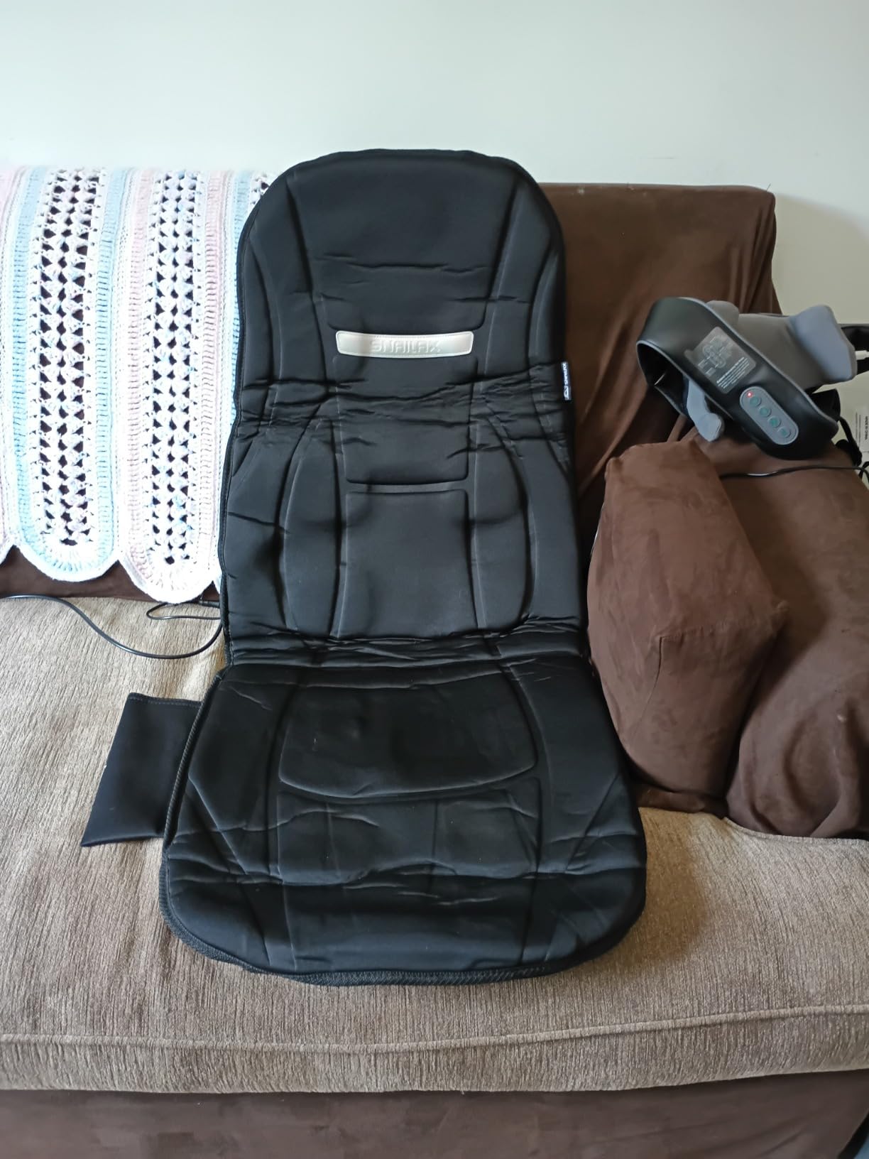 Snailax Back Massager with Heat, Massage Seat Cushion with 10 Motors, Massage Chair Pad for Home Office Use, 5 Modes & 3 Intensity Levels, 2 Heat Settings with 30-60-90 Mins Timer customer photo 1