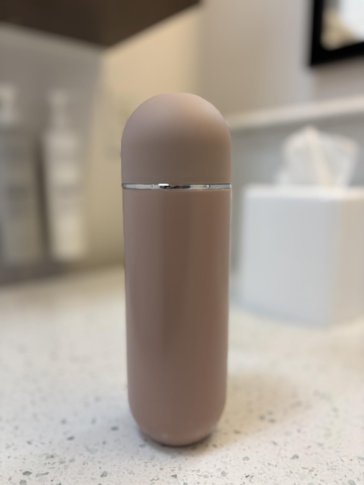 Portable Bidet for Travel & Camping - Manual Squeeze Handheld Peri Bottle for Feminine Hygiene, 3 Leak-Proof Seals, Extendable Sprayer with Rotating Nozzle for Men & Women (Khaki) customer photo 1
