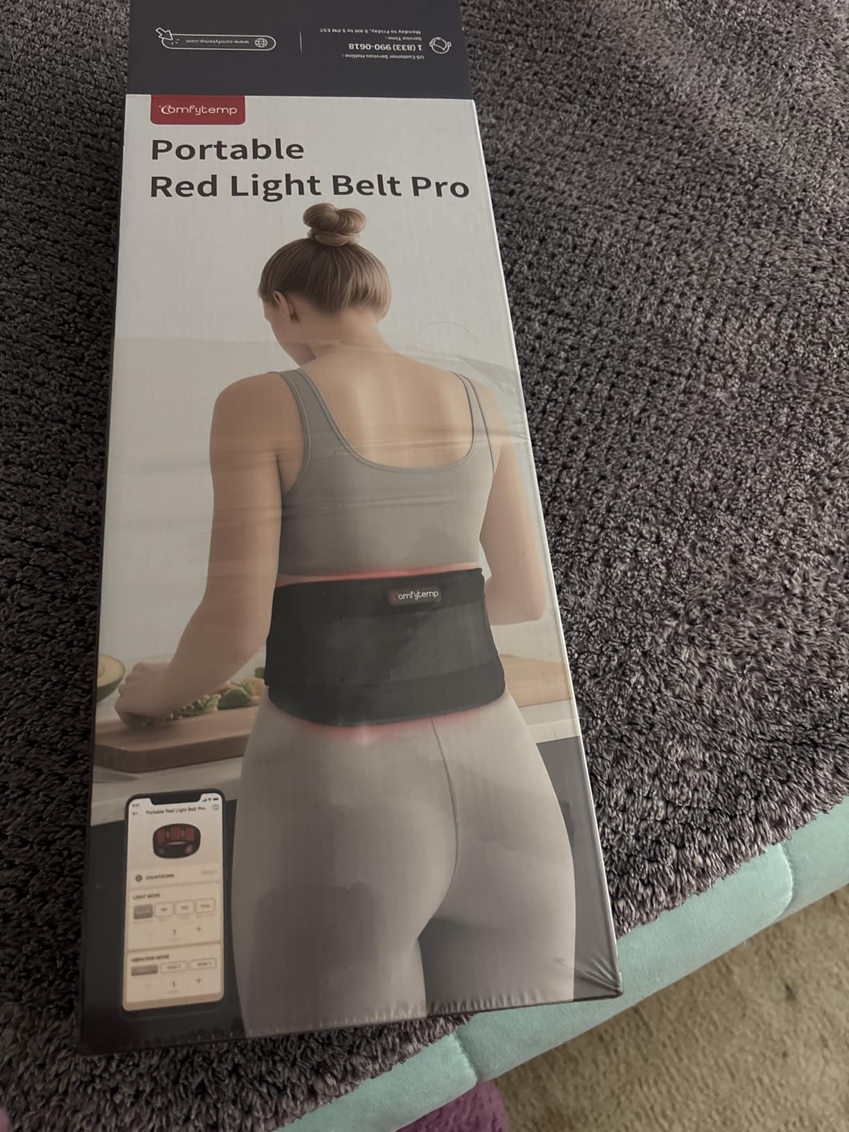 Comfytemp Cordless Red Light Therapy Massage Belt with Vibration for Back, Wearable Near Infrared Lower Back Massager, Portable Birthday Fathers Day Dad Gifts for Men, 660nm & 850nm customer photo 1