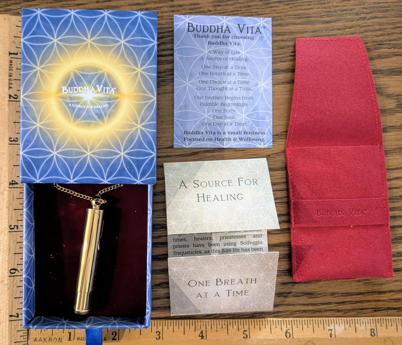 Breathing Necklace for Anxiety & Stress Relief, Meditation, Breathwork, Inner Calm, Focus & Mindfulness (18k Gold PVD) 528Hz Sound Healing Whistle + Self Care Journal eBook customer photo 2