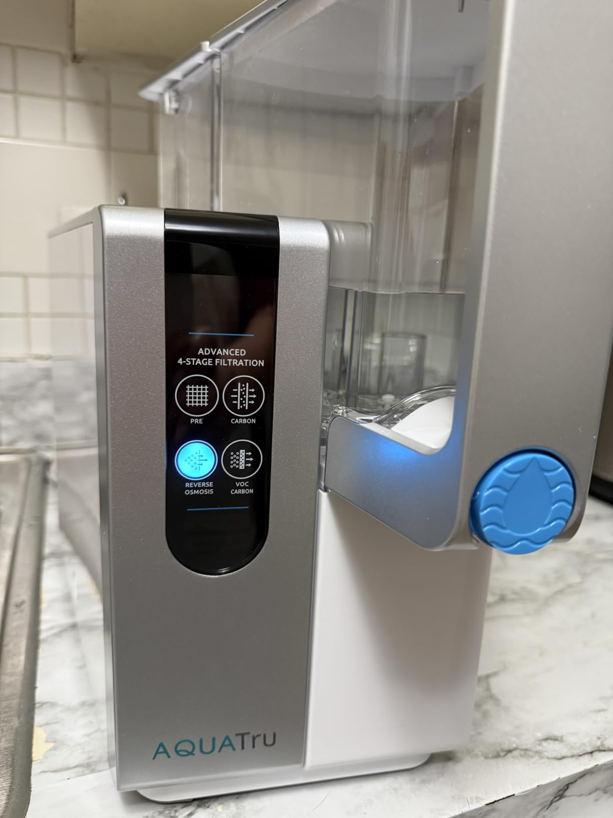 AquaTru Water Purification Unit - Certified NSF/ANSI Standards, Removes 84 Contaminants, No Plumbing Required, Cost-Effective, Environmentally Friendly customer photo 2
