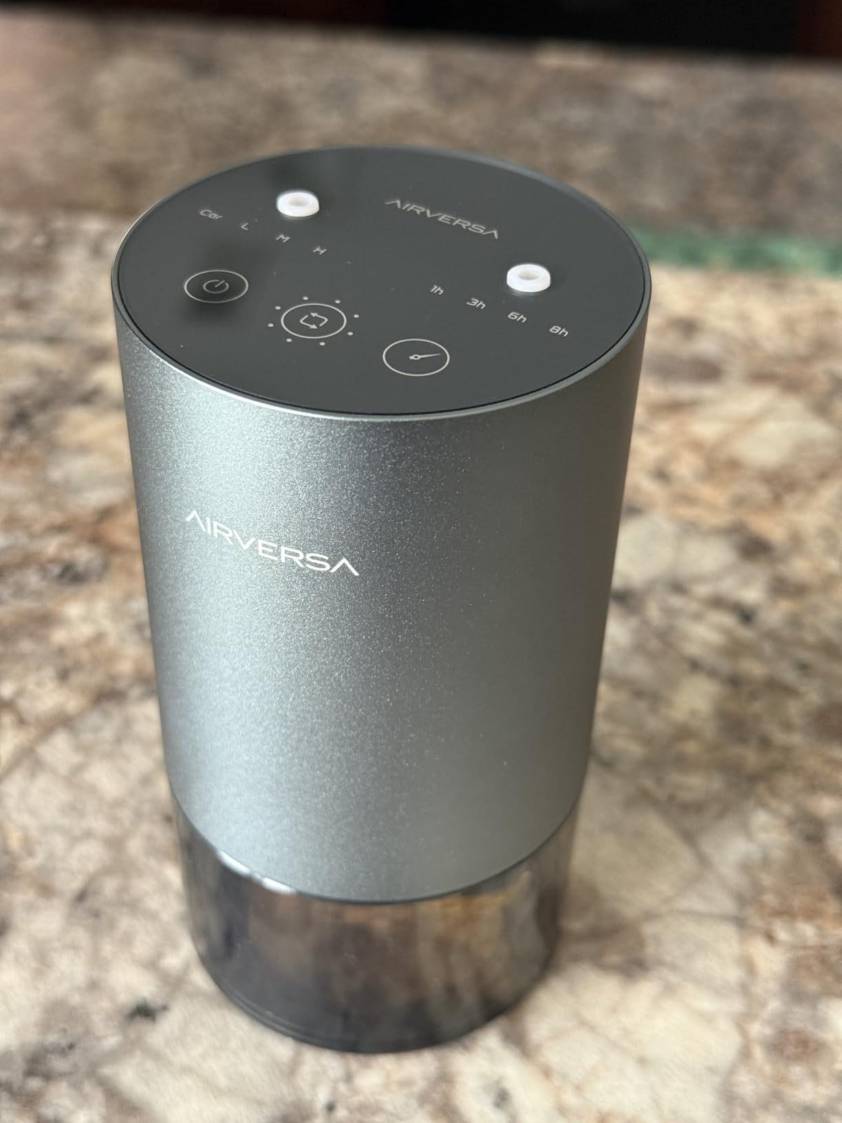 Airversa and Dual-Nozzle Waterless Essential Oil Diffuser for Home, Black | Up to 600 sq ft, 2x20 mL, 5 Timer Settings, 4 Mist Levels with Vehicle Mode, 48-hour long-lasting, for Car Studio Office customer photo 2