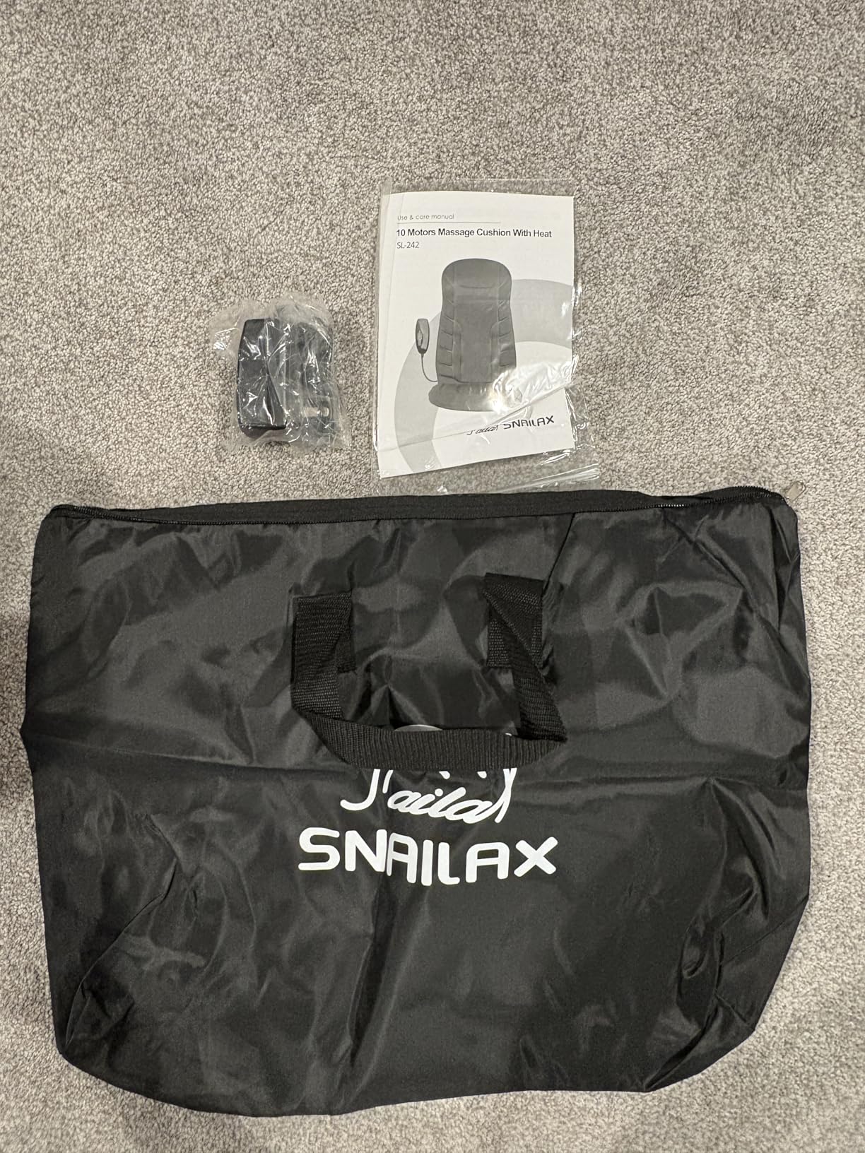 Snailax Back Massager with Heat - Massage Seat Cushion with 10 Motors, Massage Chair Pad for Home Office Use, 5 Modes & 3 Intensity Levels, 2 Heat Settings with 30-60-90 Mins Timer, Gifts for Him Dad customer photo 1