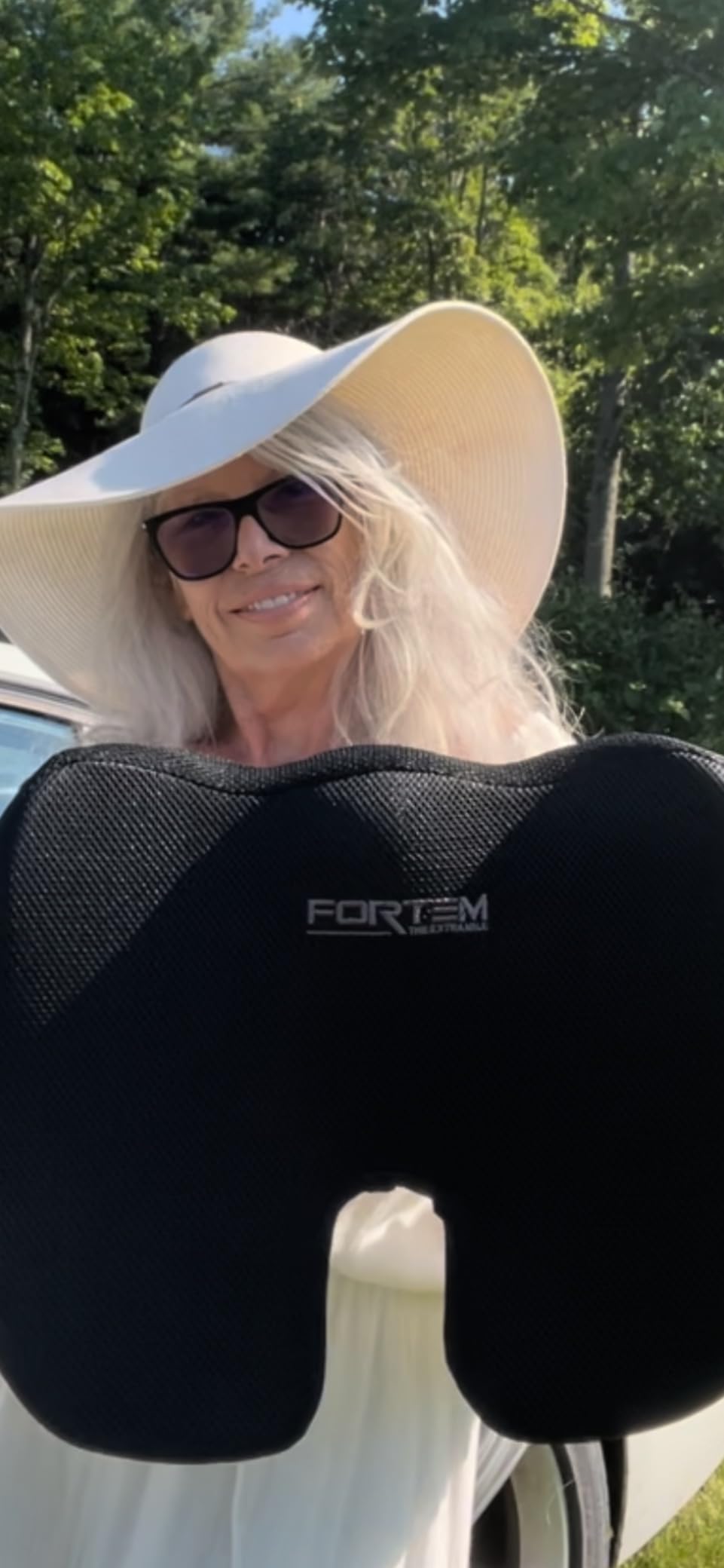 FORTEM Seat Cushion, Office Chair Cushion, Memory Foam Car Seat Cushions, Sciatica Coccyx Tailbone Pain Relief, Chair Cushions for Back Support, Sitting Pad for Gaming, Washable Cover, Non Slip customer photo 1