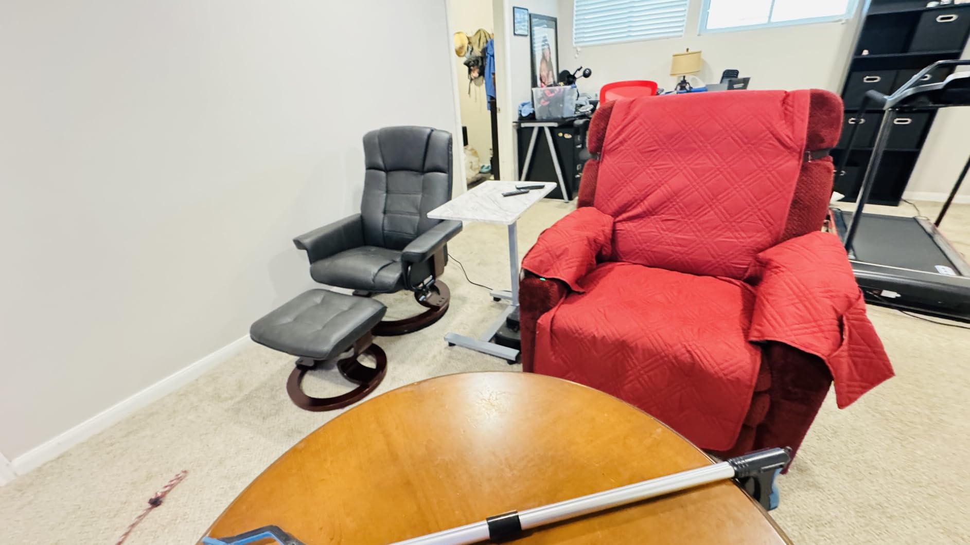 MCombo Dual Motor Power Lift Recliner Chair with Massage and Heat for Elderly People, Infinite Position, USB Ports, Cup Holders, Fabric 7890 (Medium, Yale Blue) customer photo 1