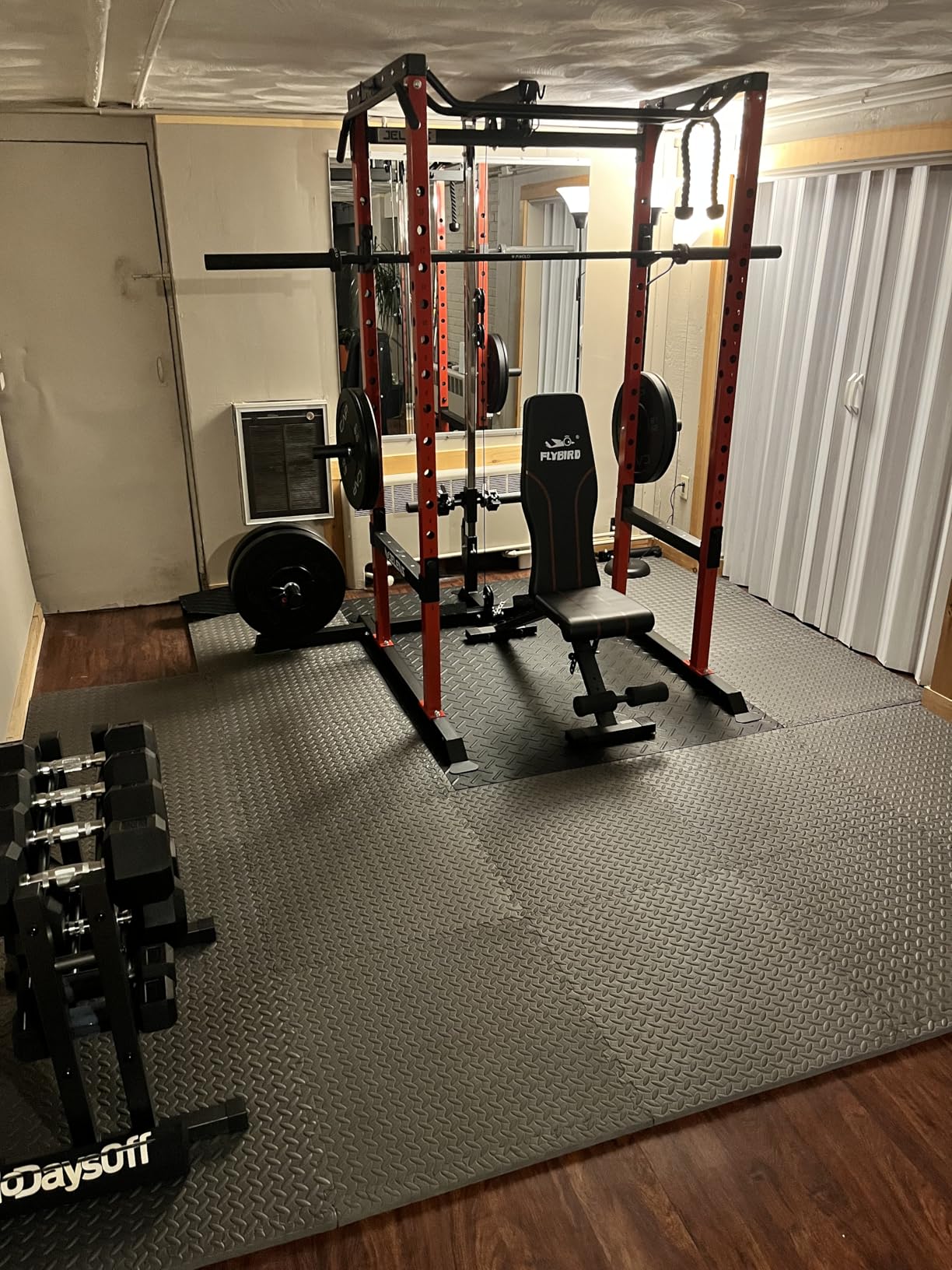 JELENS S21 Power Cage, Multi-Function Power Rack with Adjustable Cable Crossover System, 2000LBS Squat Rack for Home Gym with More Training Attachments customer photo 1