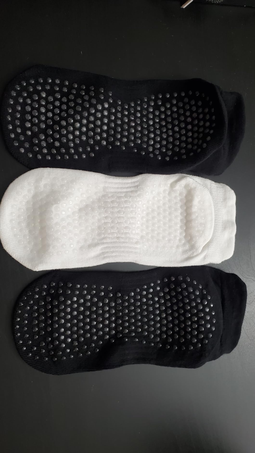 5 Pairs Pilates Socks with Grips for Women Non Slip Grip Yoga Crew Socks for Barre Hospital Barefoot customer photo 1