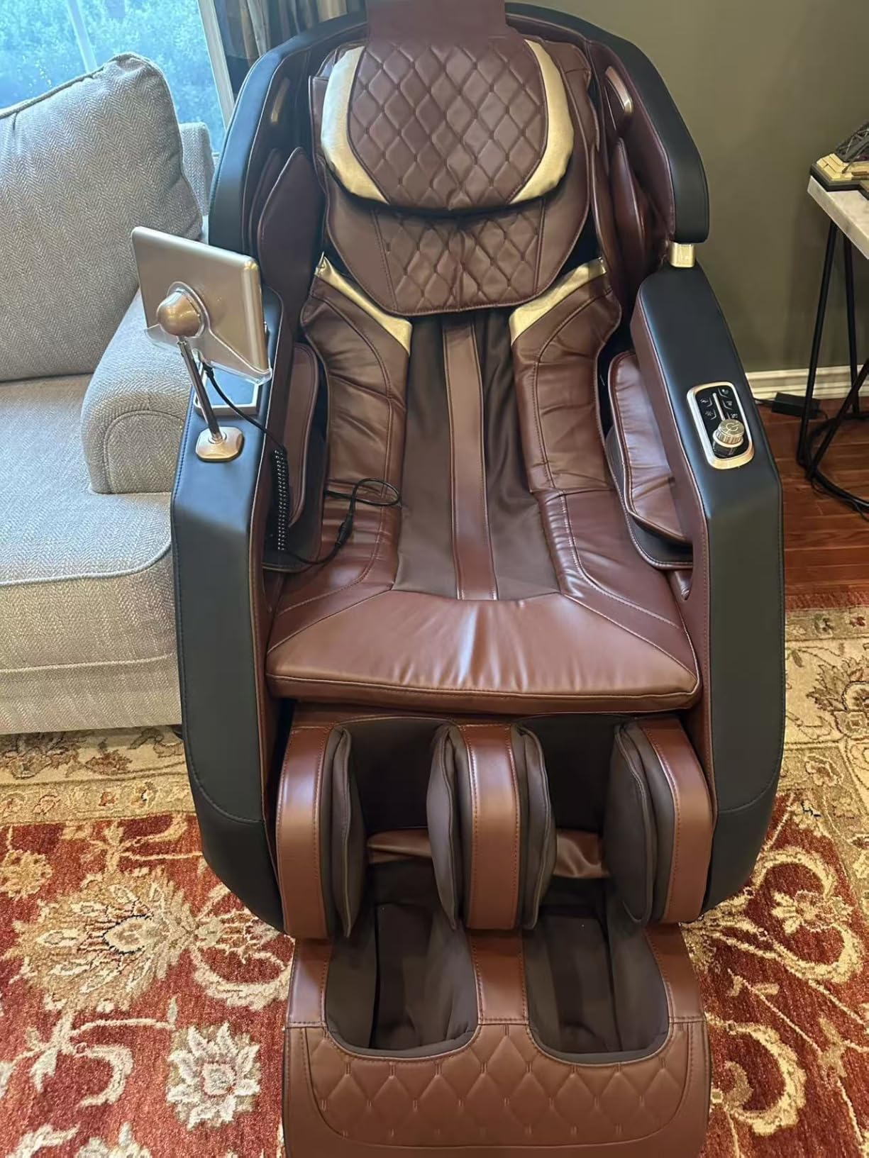 2026 4D Massage Chair Full Body, Zero Gravity Massage Chair with SL-Track & Heating, Massage Shiatsu Recliner Chair with Smart Voice Control, Touchable Screen, Airbags (Brown) customer photo 2
