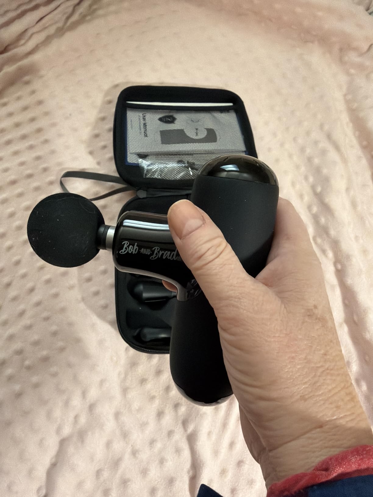 BOB AND BRAD Q2 Ultra Mini Massage Gun with Red Light Infrared Heating Head, Pocket-Sized Deep Tissue Massager for Muscle Therapy, HSA Portable Percussion Massage Gun for Pain Relief FSA Eligible customer photo 2