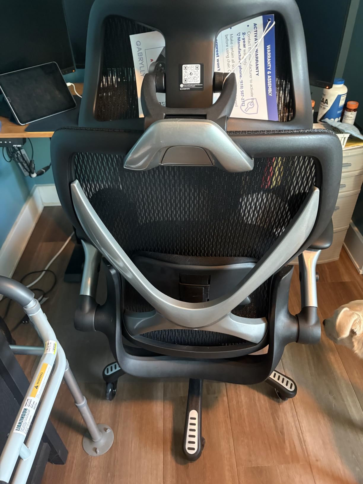 GABRYLLY Ergonomic Office Chair with Footrest, 135 Degree Reclining Desk Chair with Adjustable Lumbar Support, 3D Armrest, Headrest, 300LBS Mesh Chair customer photo 2