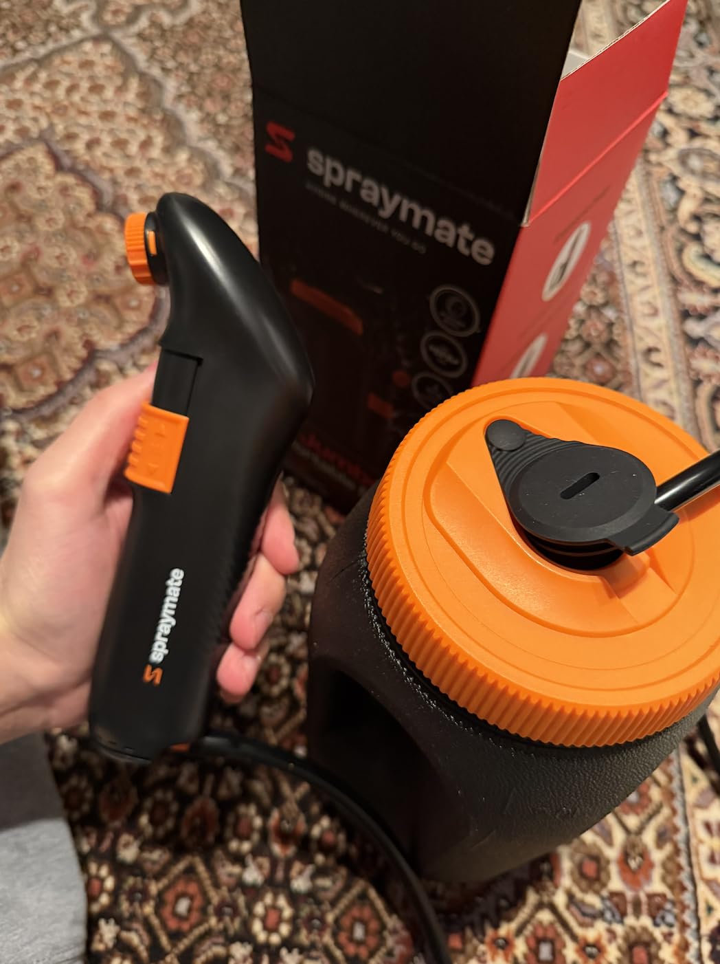 Portable Bidet for Travel & Camping - Electric High Pressure Rechargeable Bidet for Women & Men | 2.5L Bottle | 1300ML/Min Flow | USB-C | 1600mAh Battery - Spray Mate Jumbo (Black) customer photo 2