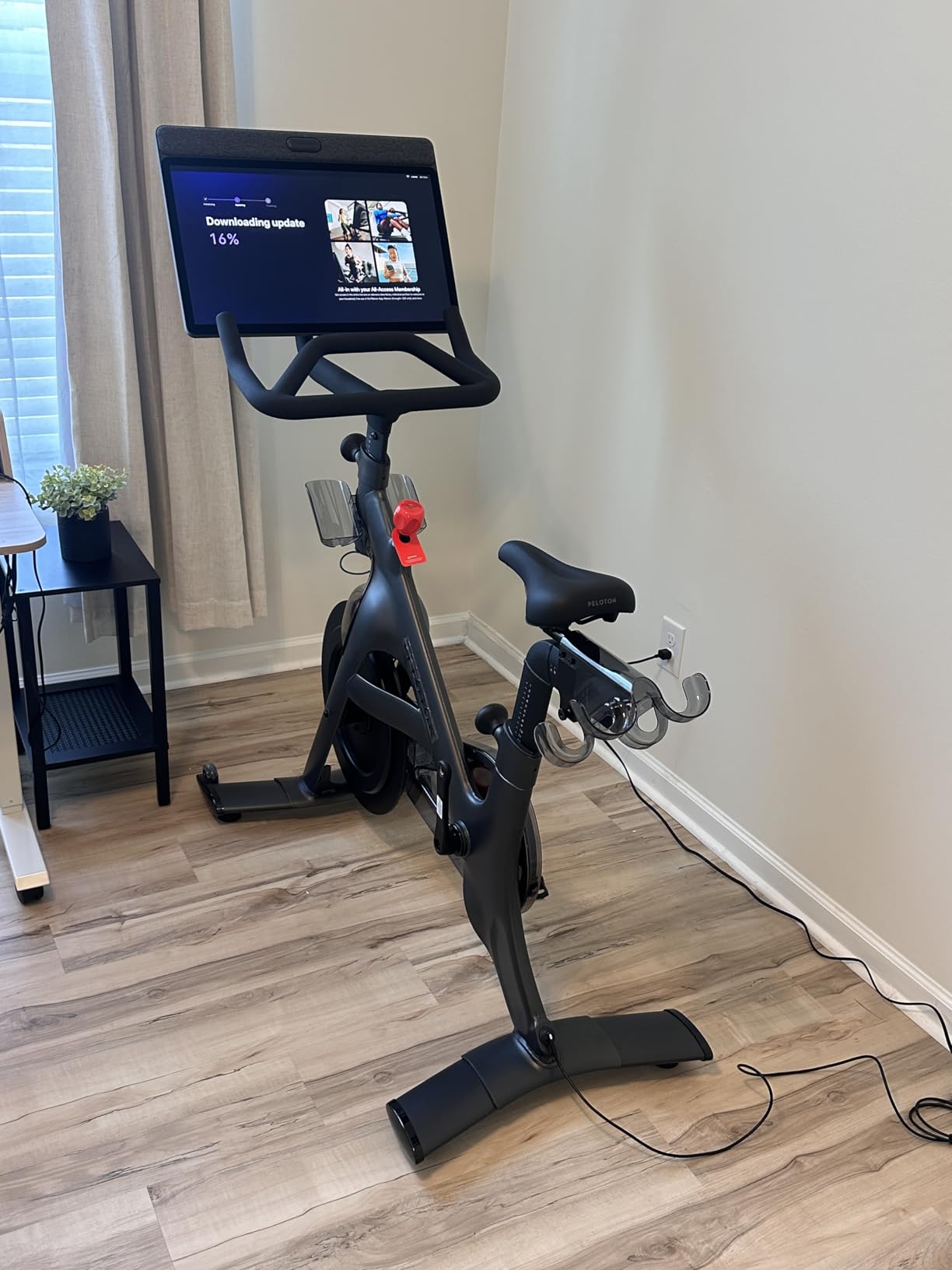 Peloton Exercise Bikes, Indoor Stationery Cross Training Bikes for Home Workouts, HD Swivel Screen, Space-Friendly Exercise Equipment for Cardio Fitness, Yoga & Strength Routines customer photo 1