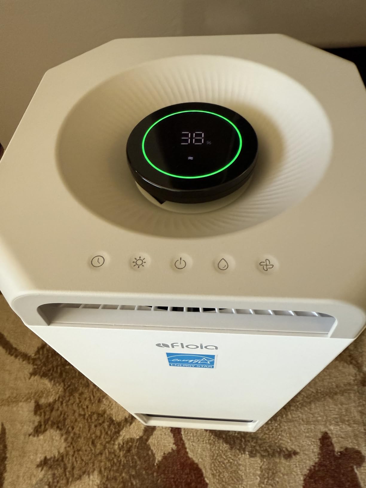 Afloia Humidifier for Bedroom & Large Room - Mist Free Evaporative Humidifier and Air Purifier in One with 4-Way Airflow, Top Fill Design, Quiet Sleep Mode, Up to 20H Runtime, Auto Humidity Control customer photo 2